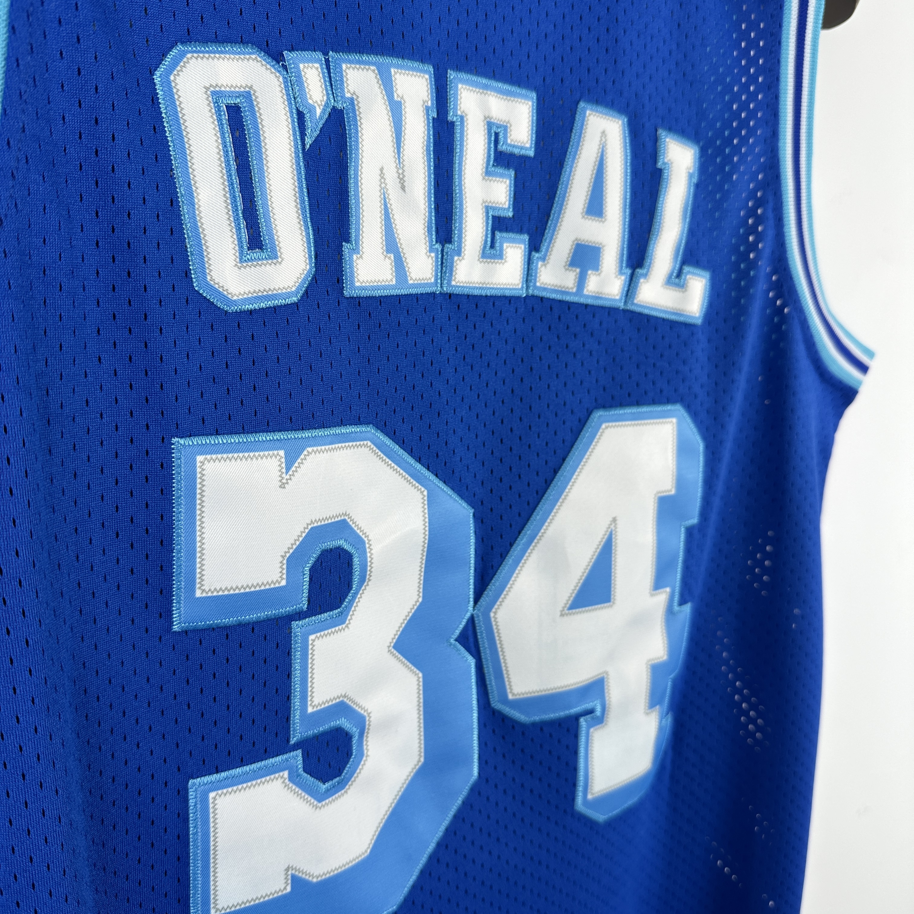 Embroidered MN retro jersey Lakers 96/97 season blue No. 34 O'Neal