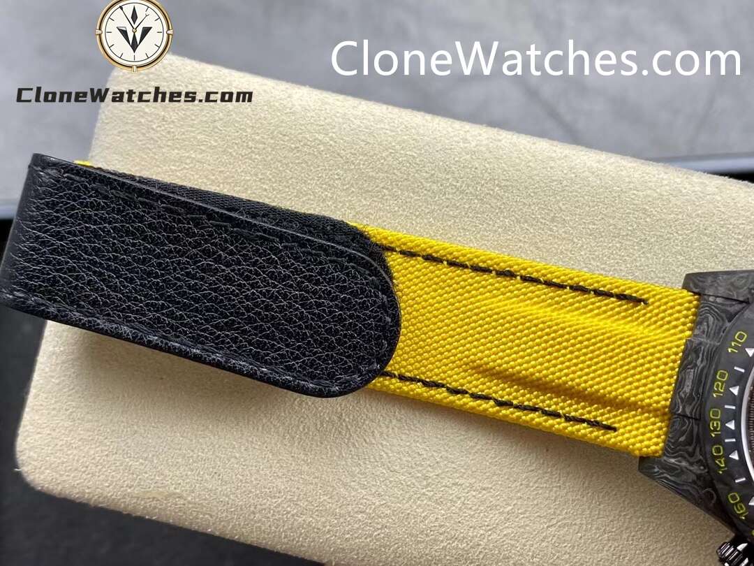 Modified Super Clone Watches 1:1 DiW Rolex Daytona NTPT Carbon “LEMON EDITION”
