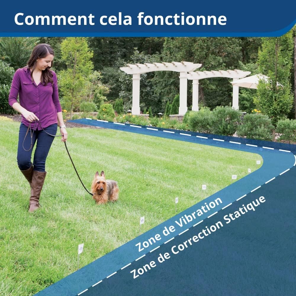 Clôture anti fugue petit chien collier étanche sangle réfléchissante installation facile