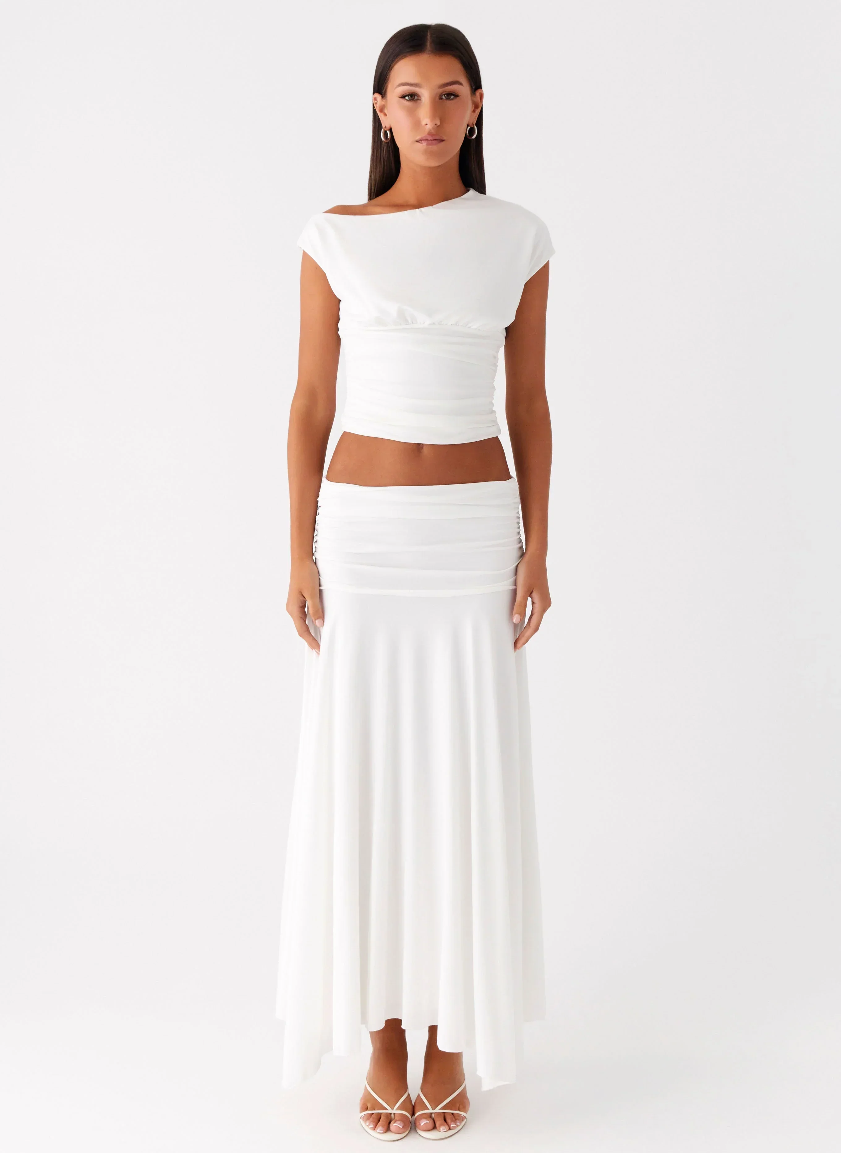 Liana Asymmetrical Top - White