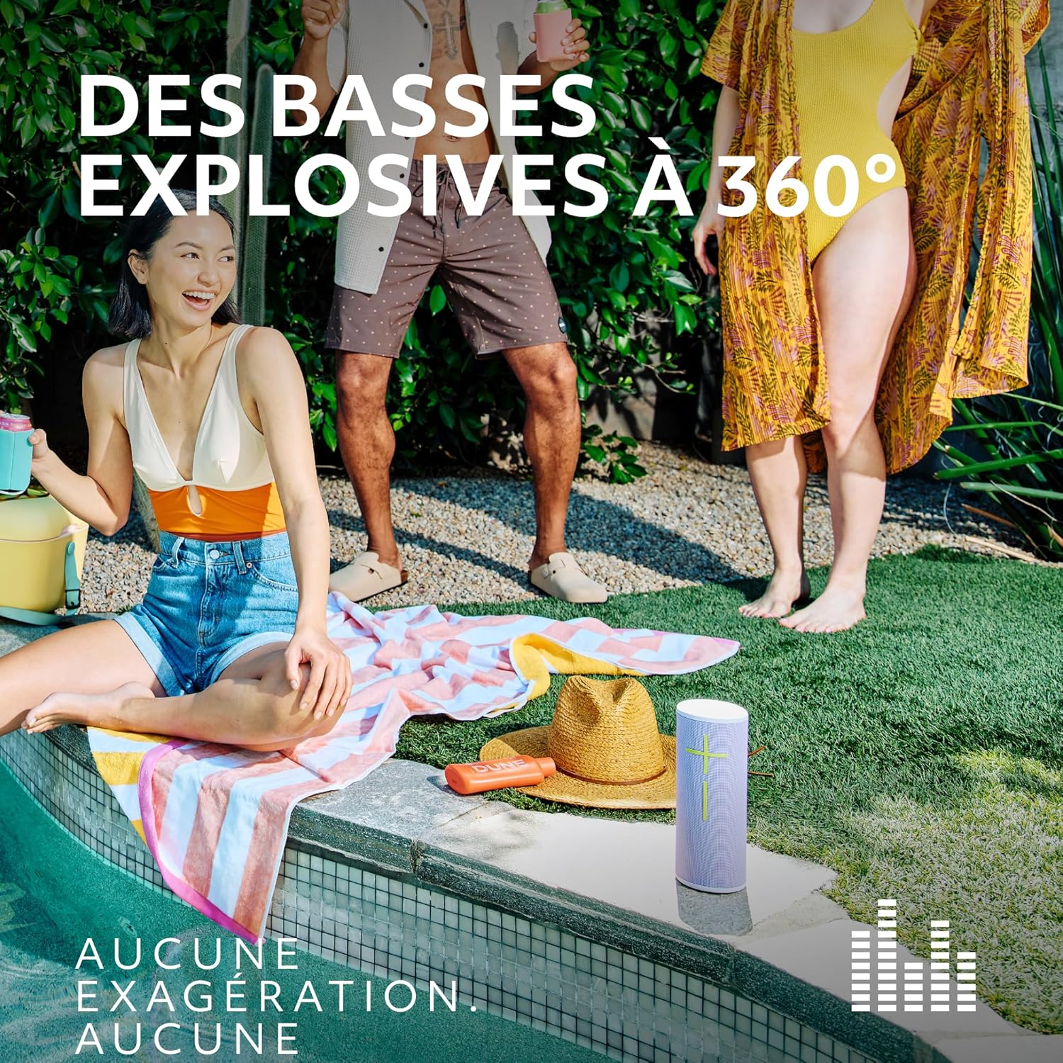Enceinte Bluetooth portable 360 degrés étanche autonomie 20 h portée 45 m