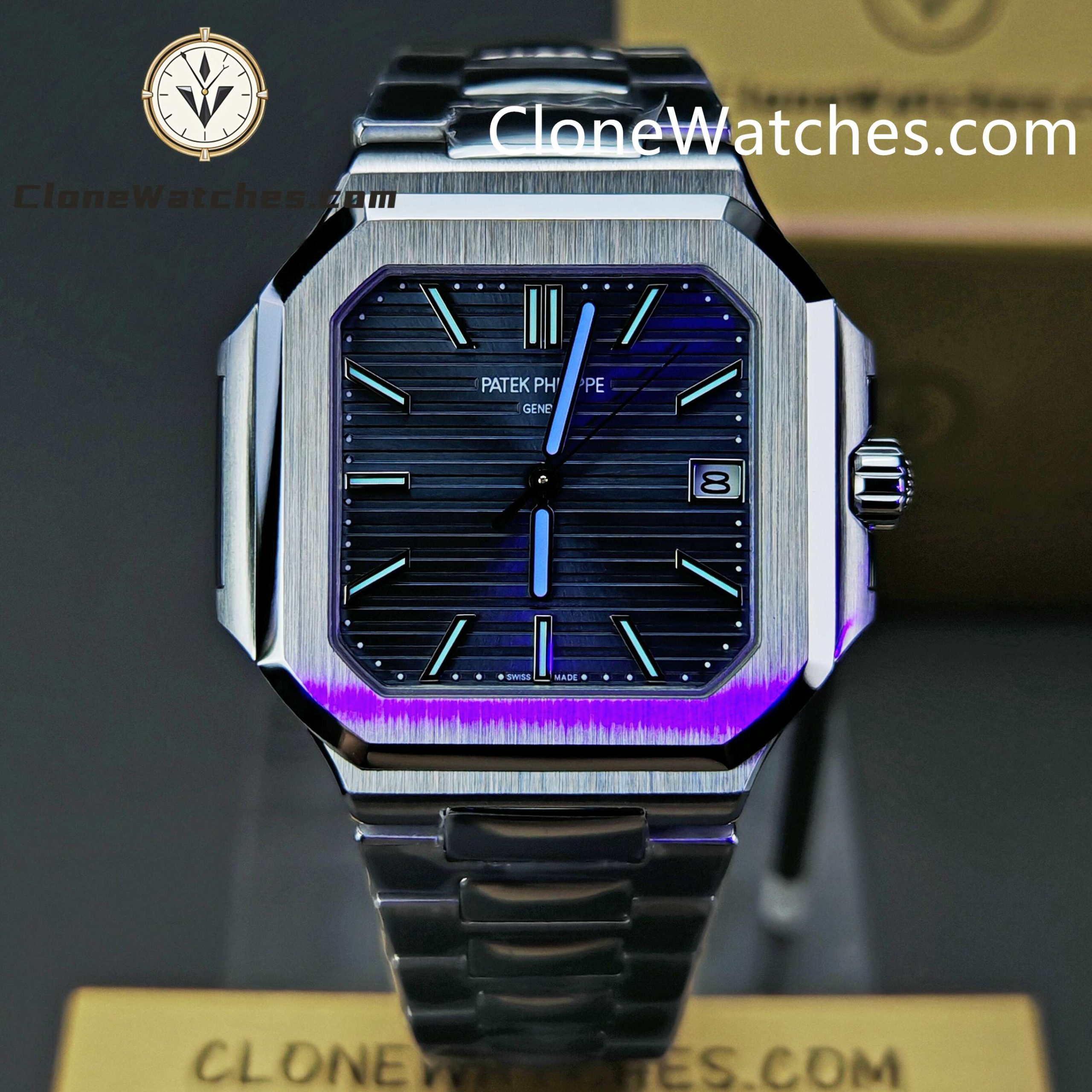 Patek Philippe Super Clone Watches 1:1 CUBITUS 7128/1G-001 Blue Dial