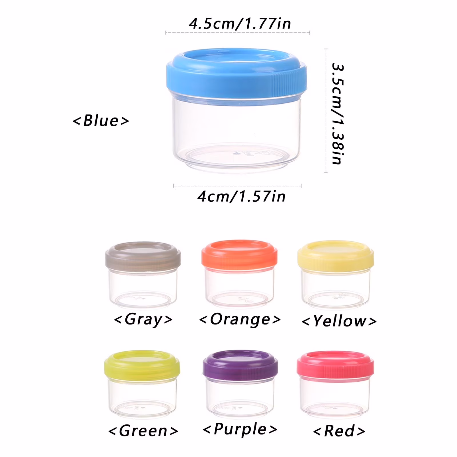 4PCS Mini Clear Jars With Leakproof Lids Round Clear Container 35ml Refillable Storage Containers For Home And Kitchen Organizing Pet Food Storage Containers 20 Lb Air Tight Food Storage Containers