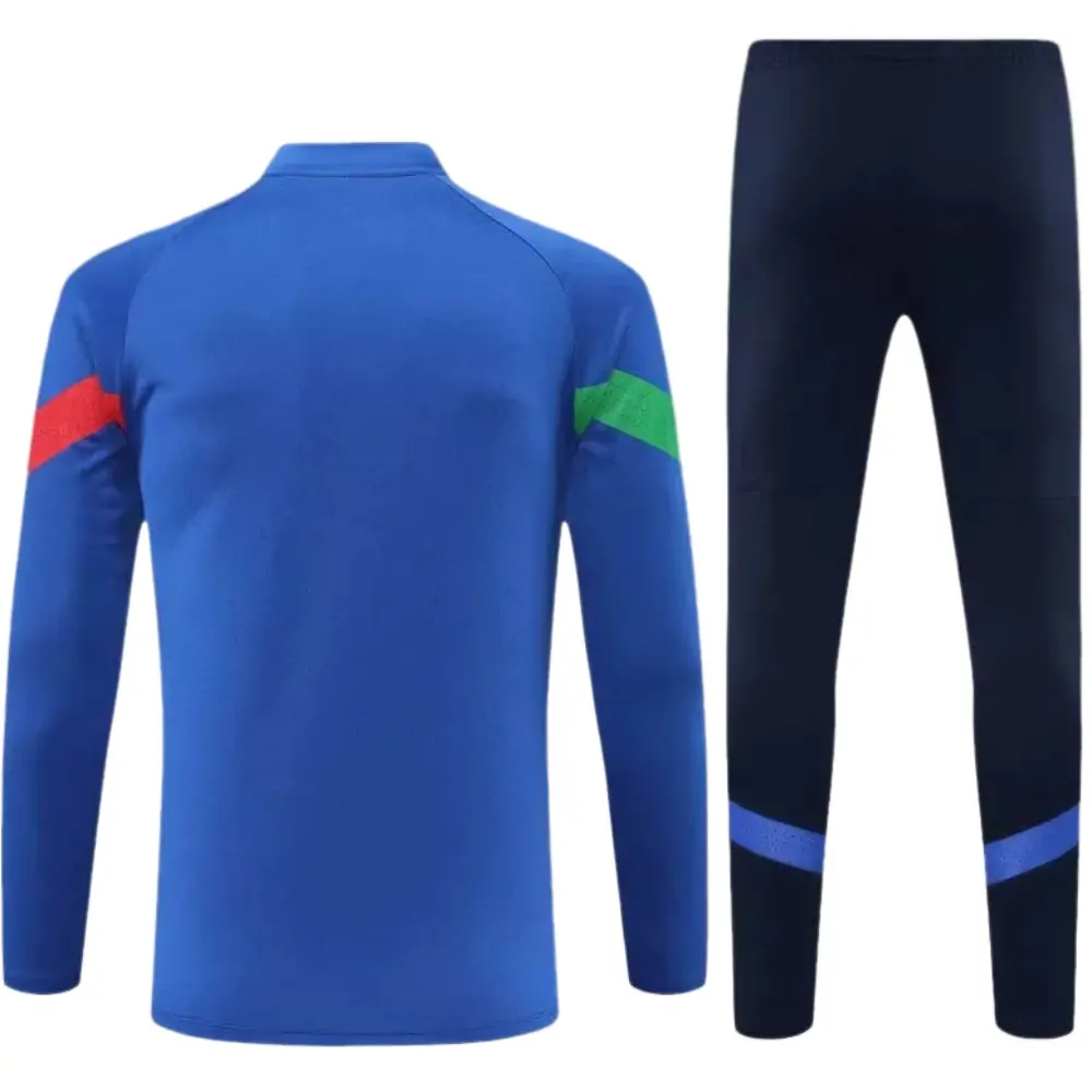2022/2023 Italy Half-Pull Training Suit Blue Soccer Shirt Set