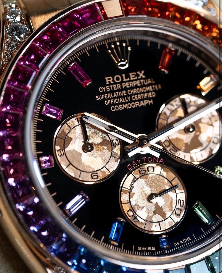 Rolex 116595 Cosmograph Daytona Rainbow 18k Rose Gold
