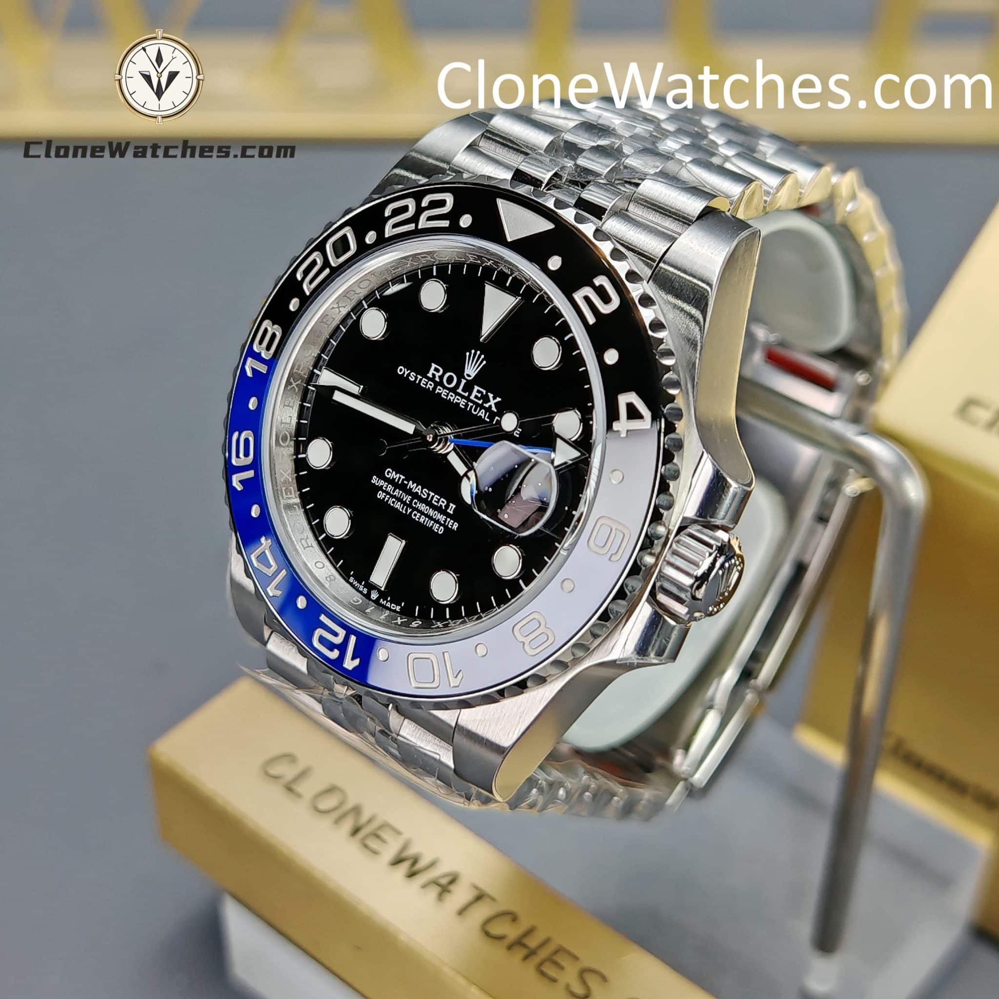 Rolex Super Clone Watches 1:1 BATMAN GMT Master II M126710blnr Jubilee 3285 Movement
