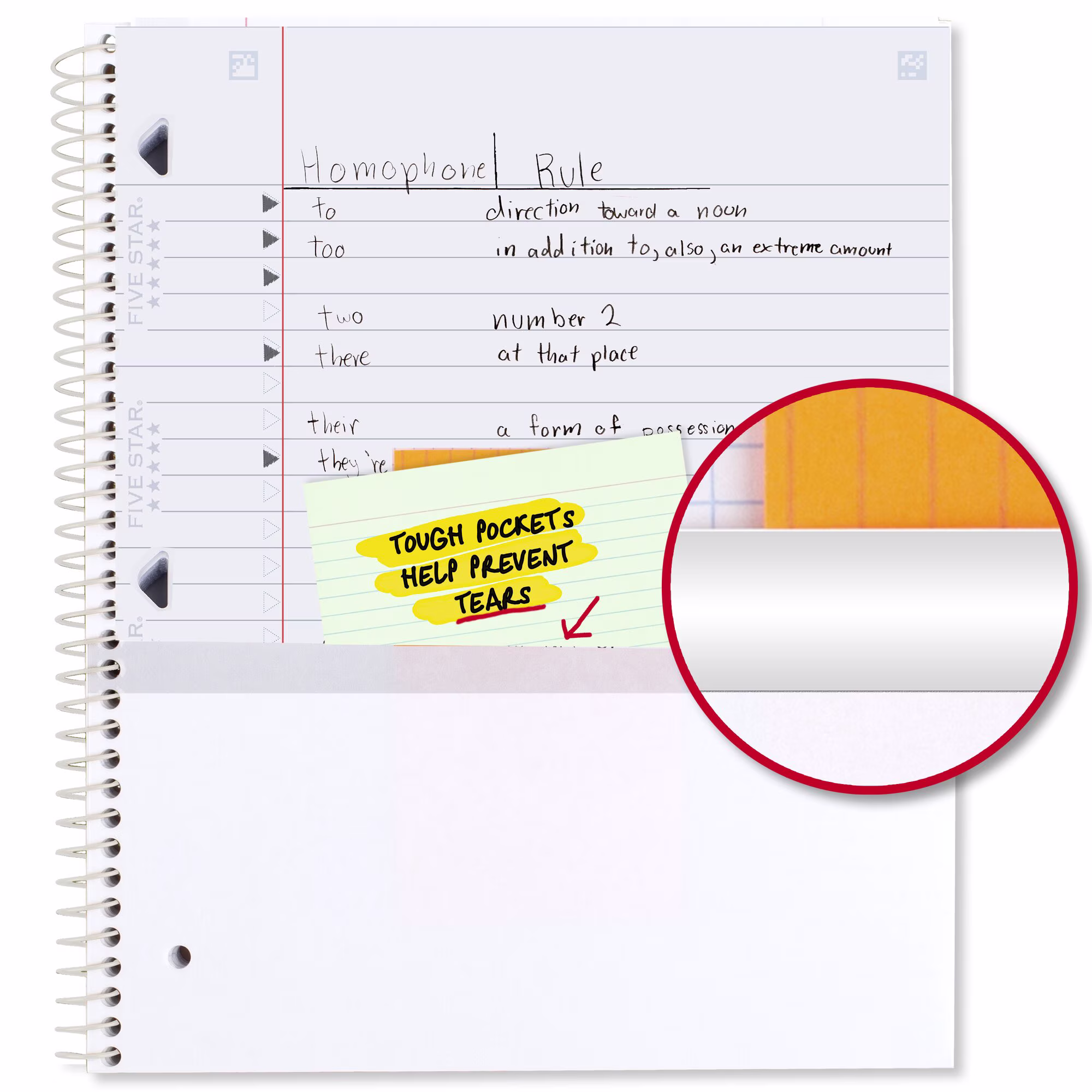 Five Star Shape It Up Spiral Notebook Plus Study App 1 Subject Wide Ruled 8 x 10