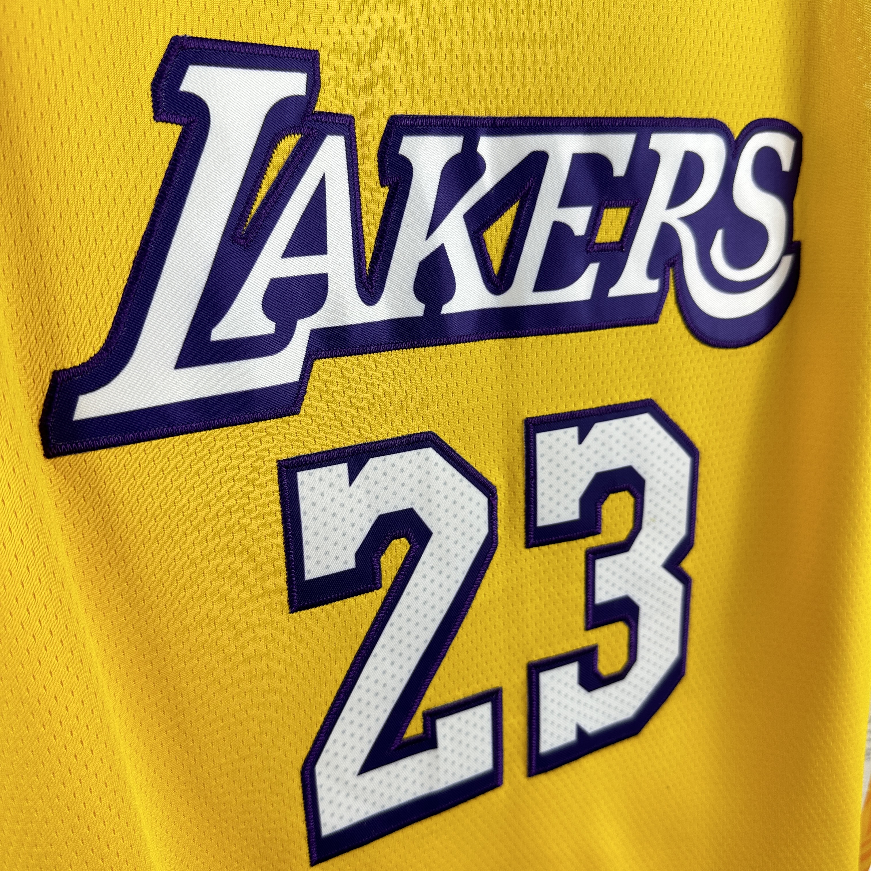 Embroidered Lakers with stars No. 23 James