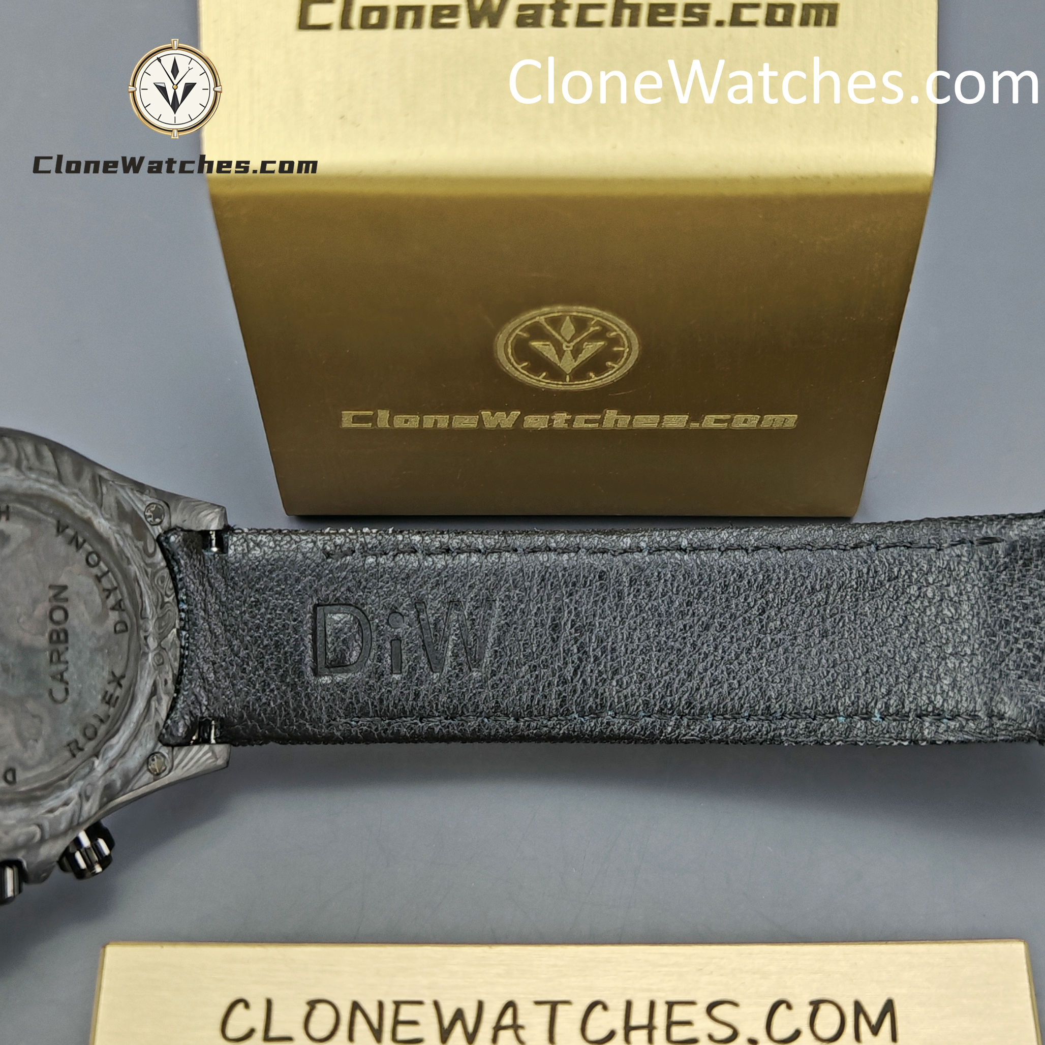 Rolex Super Clone Watches 1:1 Skeleton Daytona Carbon NTPT DIW 4130 Movement