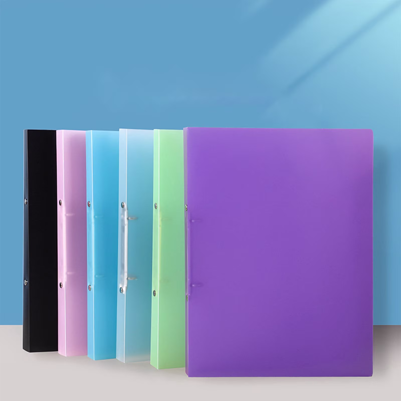 3 Ring Binders 2 inch,Plastic Cover Refillable Notebook,Loose Sheet Protector,DIY Scrapbooking,Cover Protector,Perfect for Organizing Class Notes, Assignments