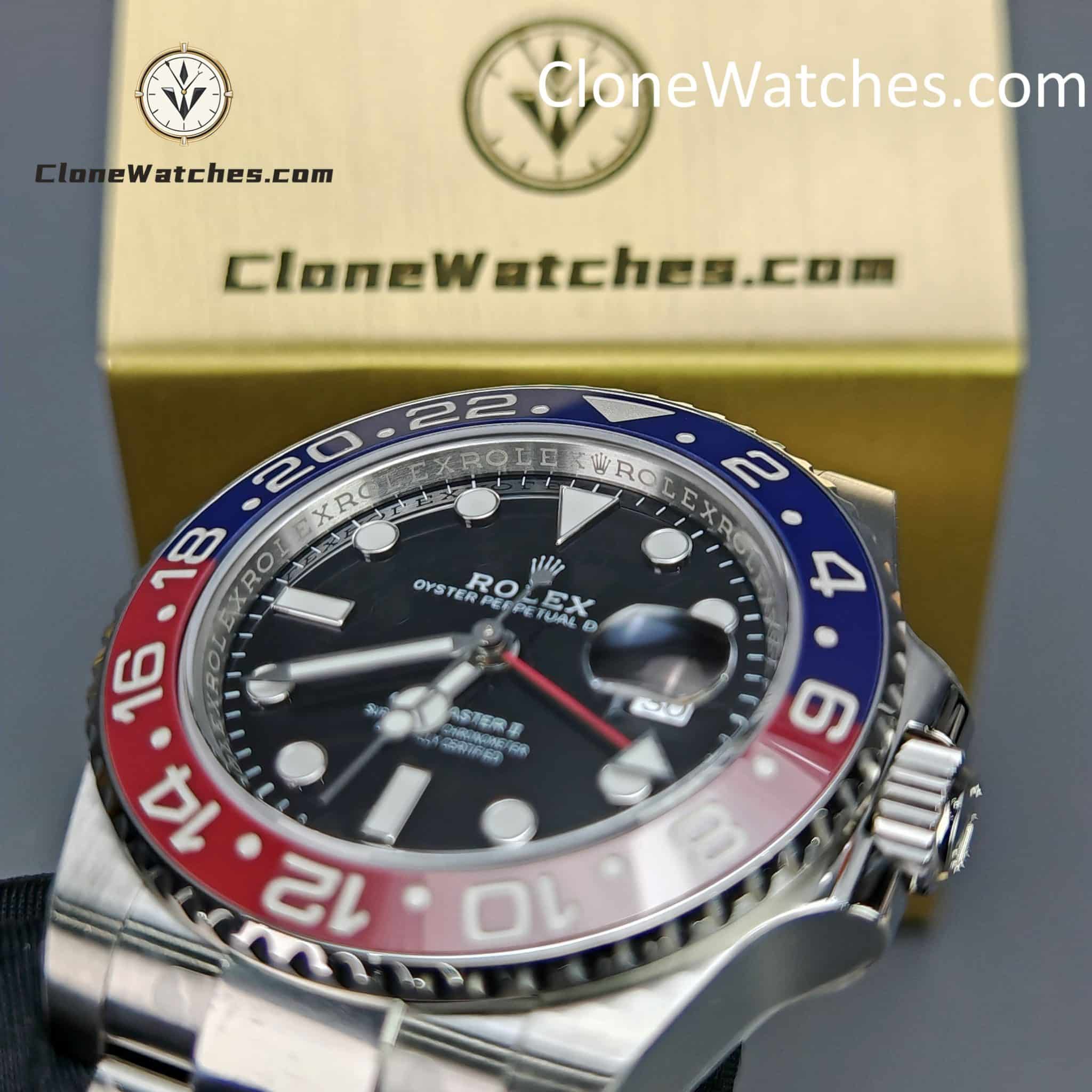 Rolex Super Clone Watches 1:1 Pepsi GMT Master II M126710blro Oyster 3285 Movement