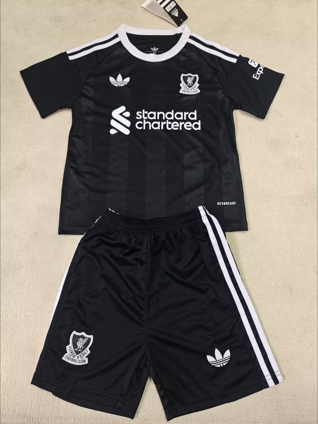 25-26 Liverpool FC Black Special Edition Shirt - Kids Kit