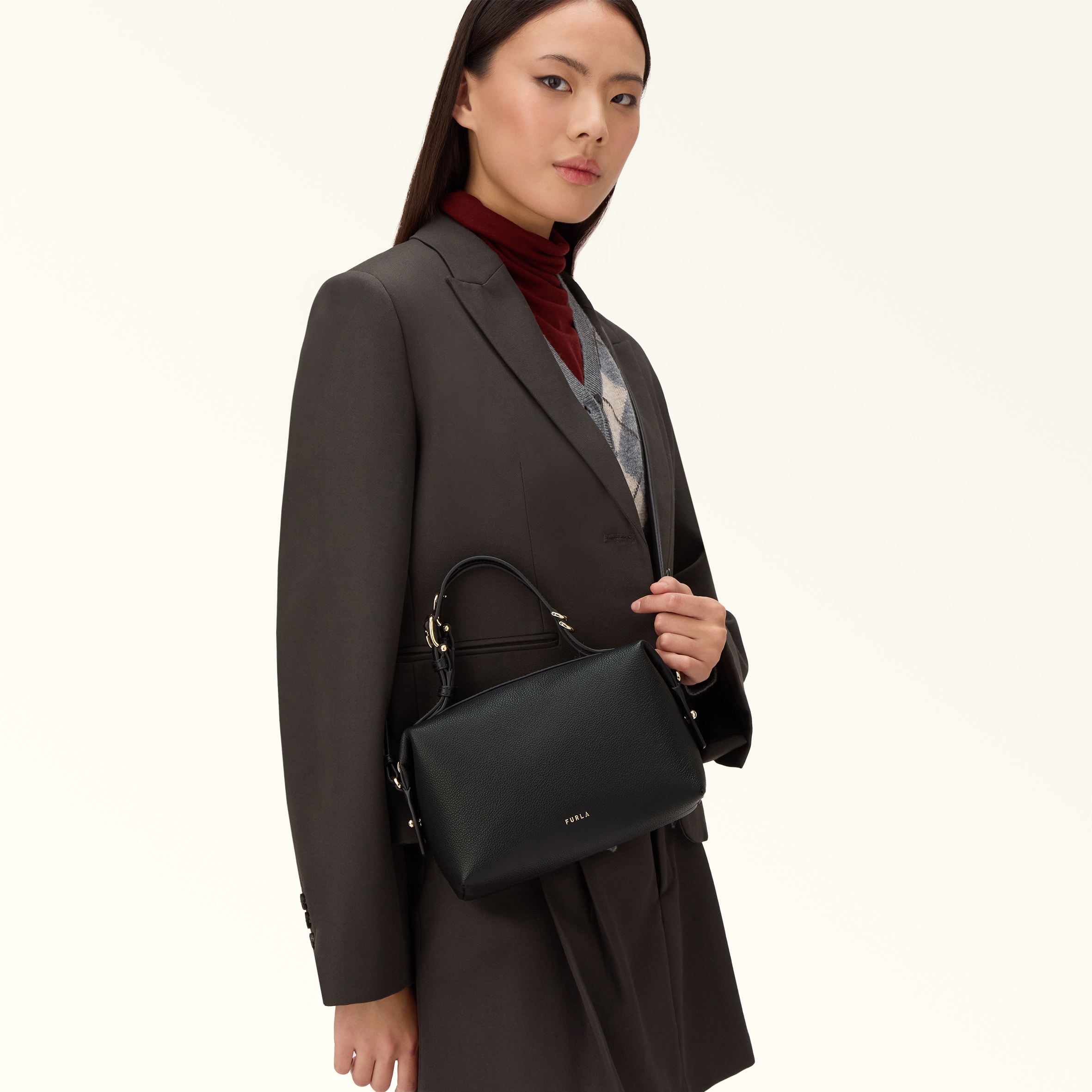 Furla Double Boston Bag