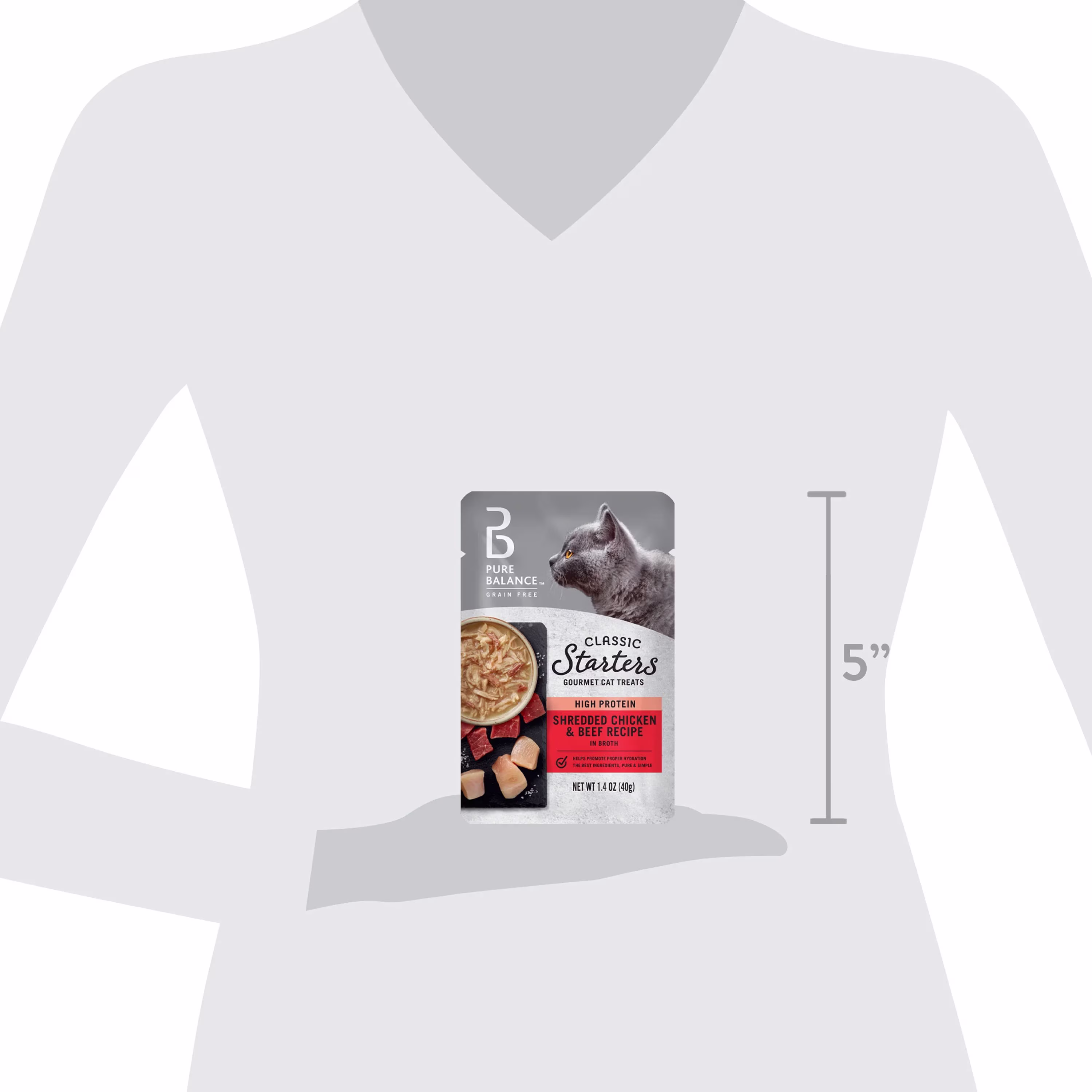 Pure Balance Classic Starters Shredded Chicken and Beef Recipe in Broth, 1.4 oz