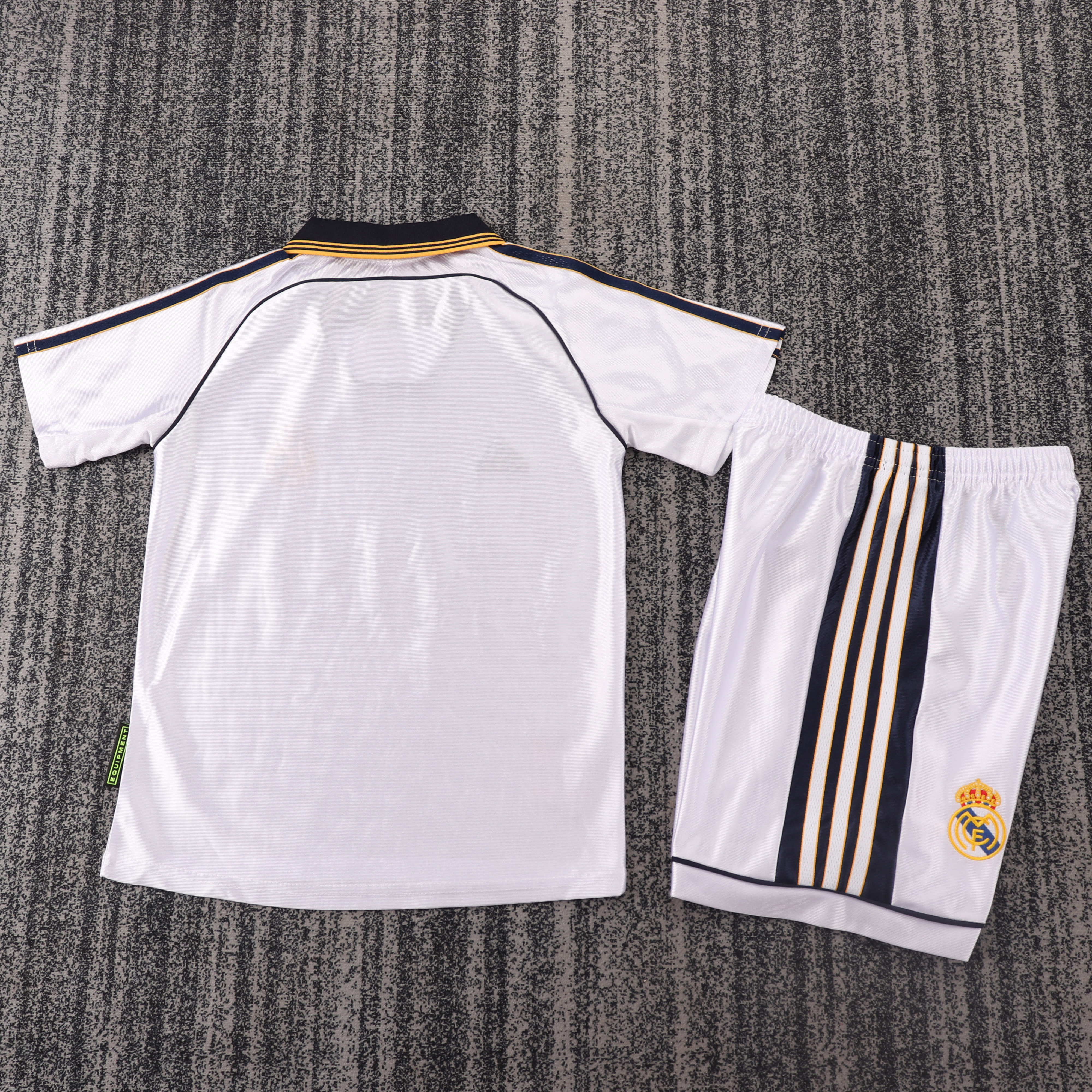 1998-00 Real Madrid Home Retro Children's Jersey Set - Fans Edition