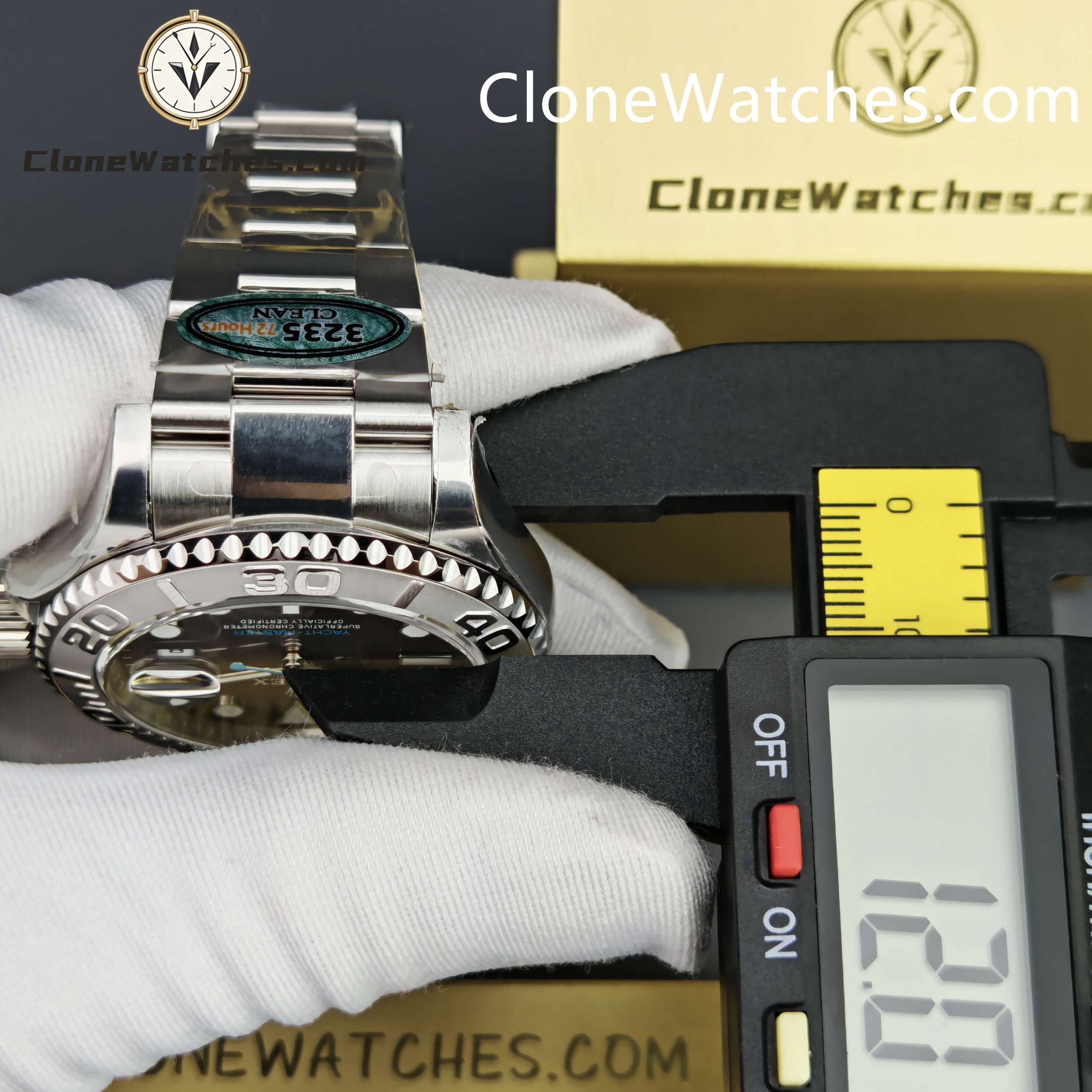 Rolex Super Clone Watches 1:1 Yacht Master Rhodium White Dial M126622-0001 3235 Movement