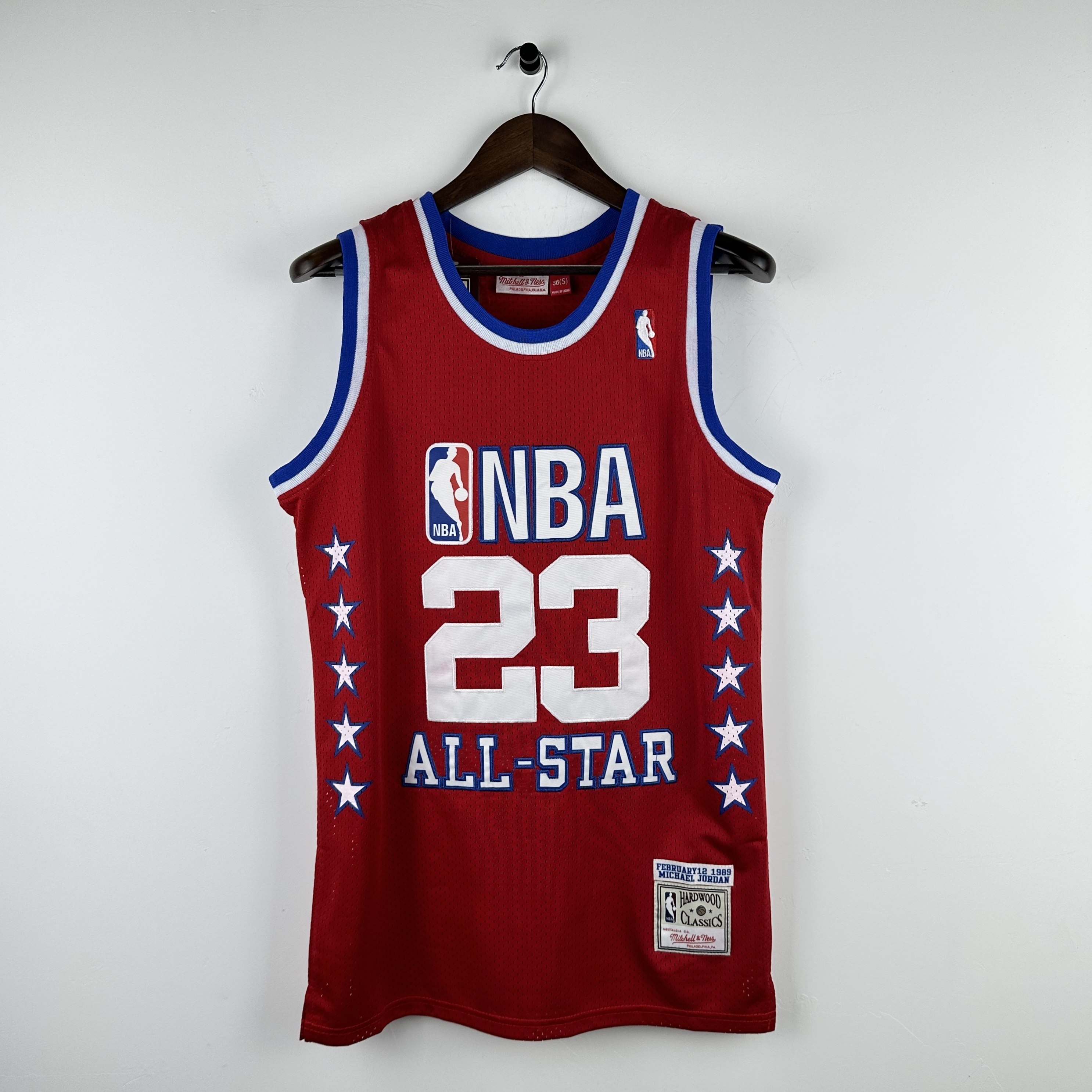 Embroidered MN Retro Jersey All-Star 2003 Season Red No. 23 Jordan