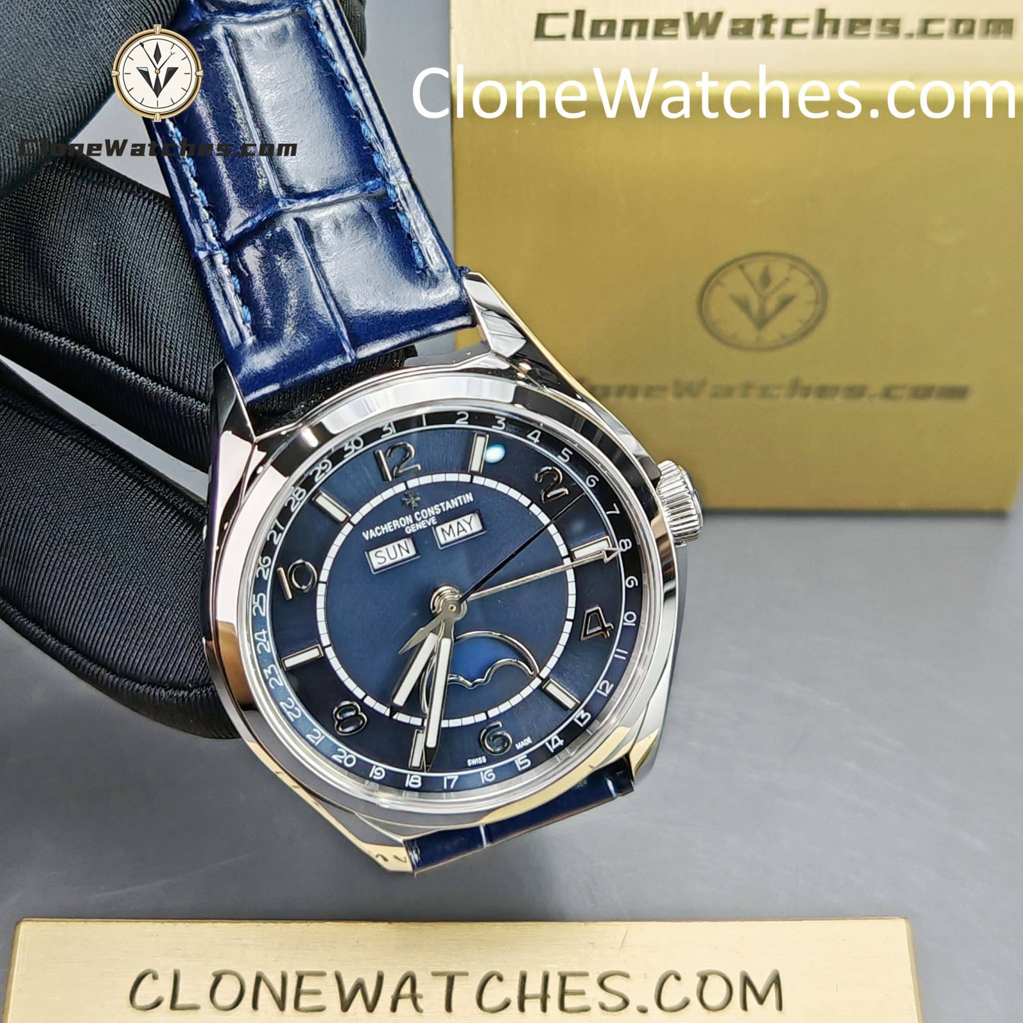 Vacheron Constantin Super Clone Watches 1:1 Fiftysix 4000E/000A-B548 Blue Dial