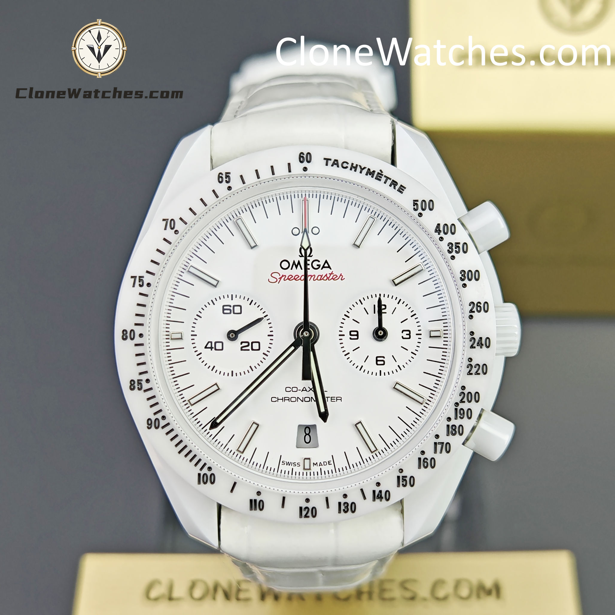 OMEGA Super Clone Watches 1:1 Speedmaster Dark Side of the Moon 311.93.44.51.04.002 44.25mm White Side of the Moon