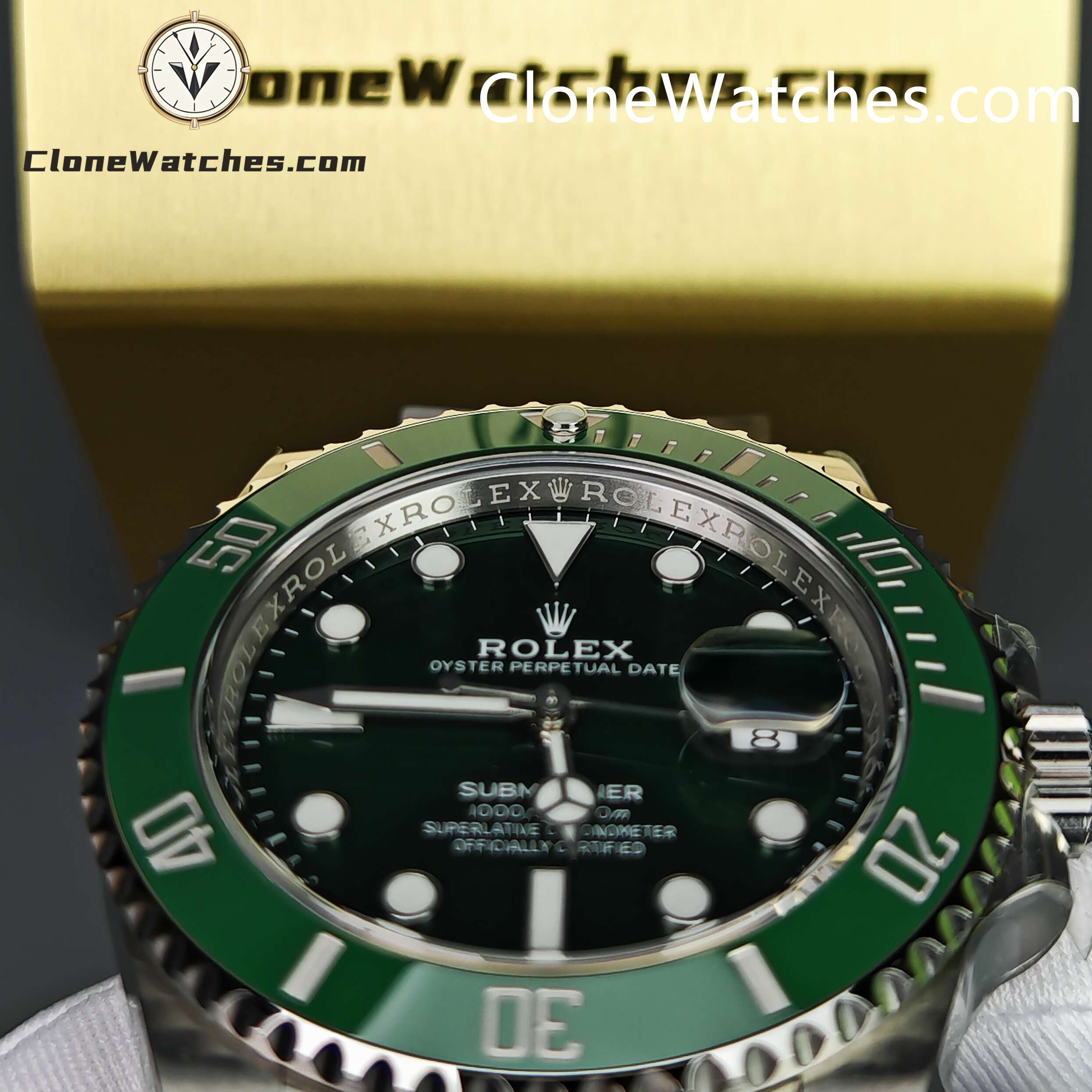 Rolex Super Clone Watches 1:1 Hulk Submariner 116610LV 3135 Movement