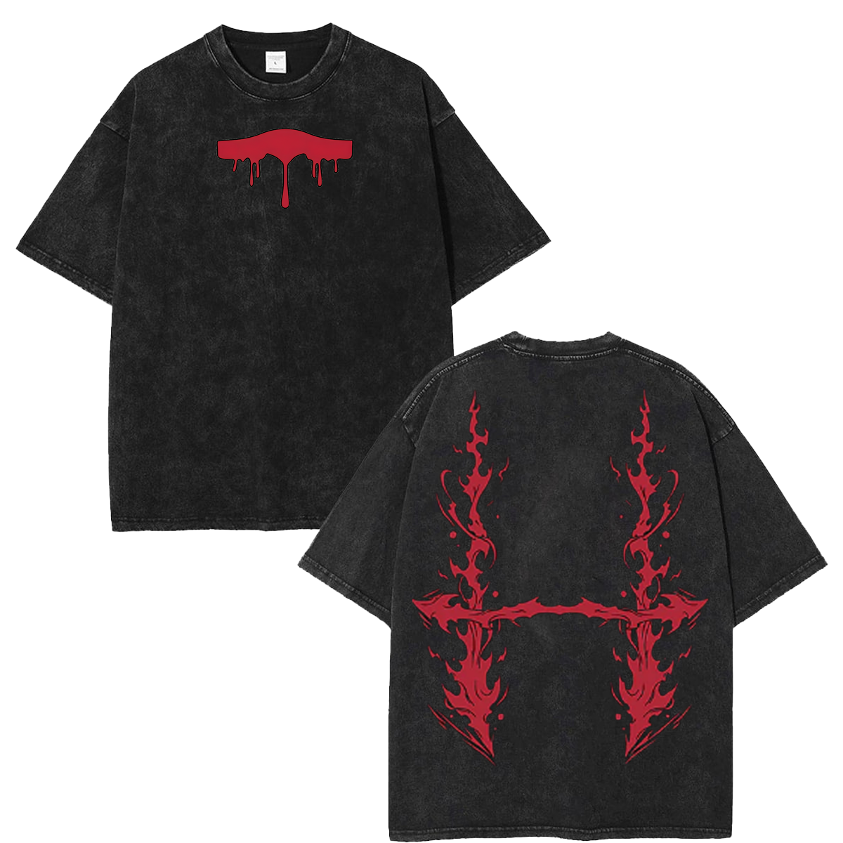 Wash Tee Oversized Graphic Choso Jujutsu Kaisen Anime Washed Retro T Shirt
