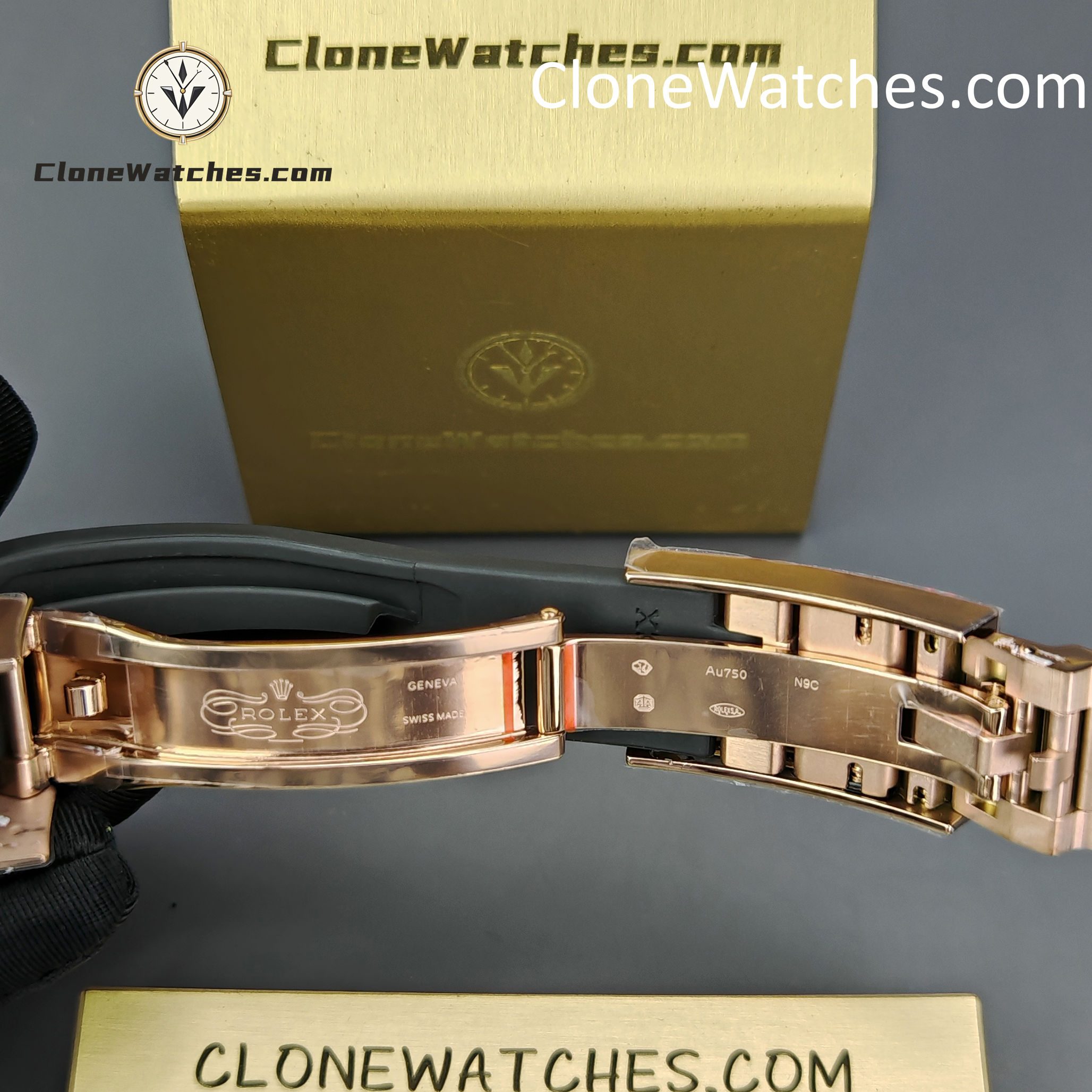 Rolex Super Clone Watches 1:1 Daytona Rose Gold Brown Dial M126515LN-0010 4131 Movement Rubber Strap