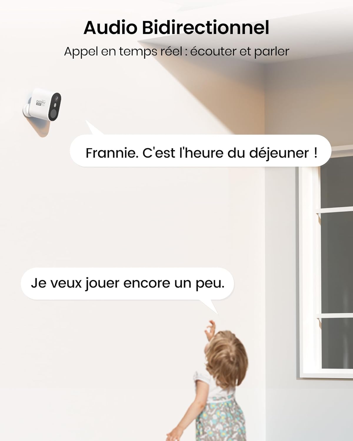 Caméras surveillance 2K kit 4 caméras sans fil autonomie 240 jours détection IA suivi inter caméras
