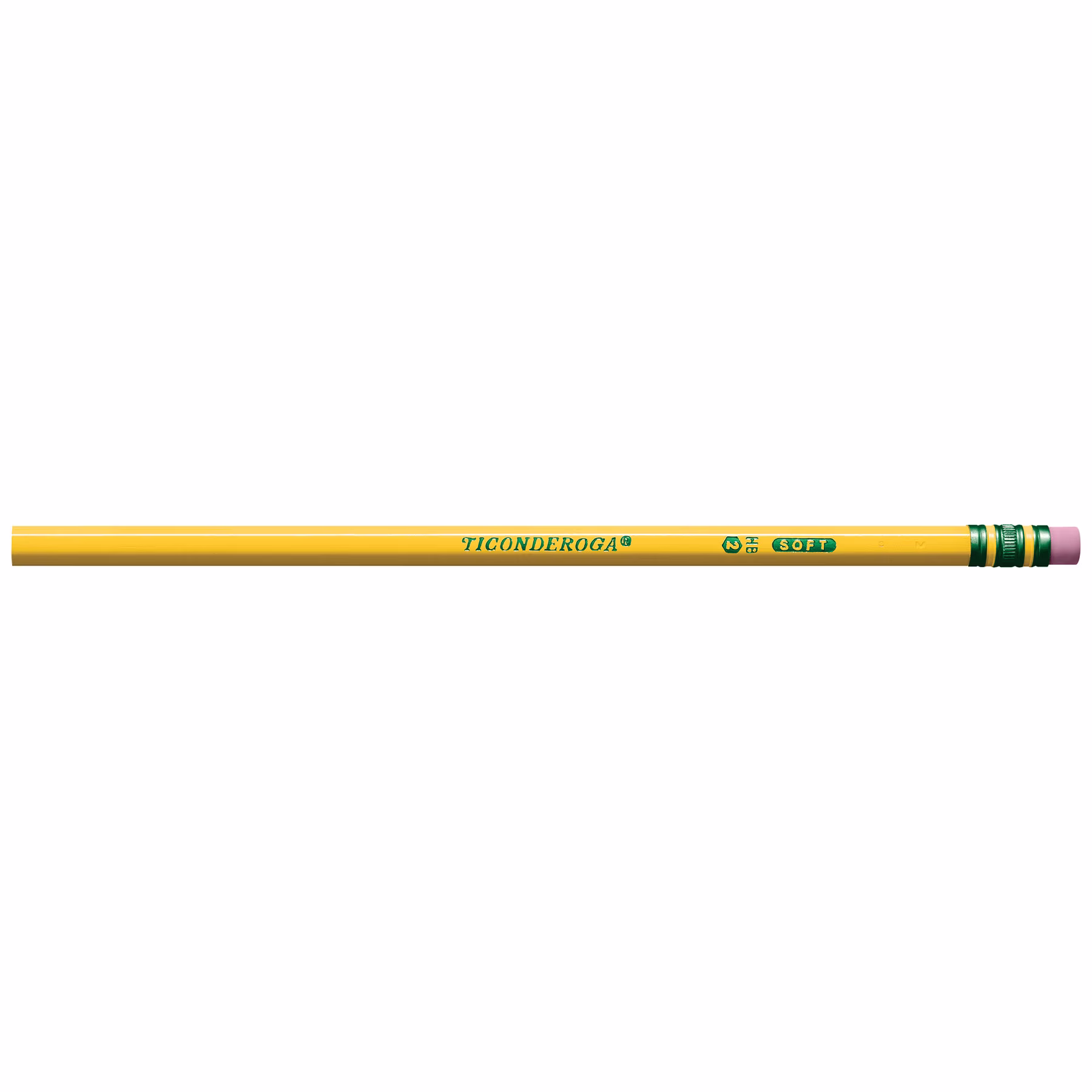 Ticonderoga Wood Pencils, Unsharpened, #2HB .3 mm Lead, Yellow, 12 Count