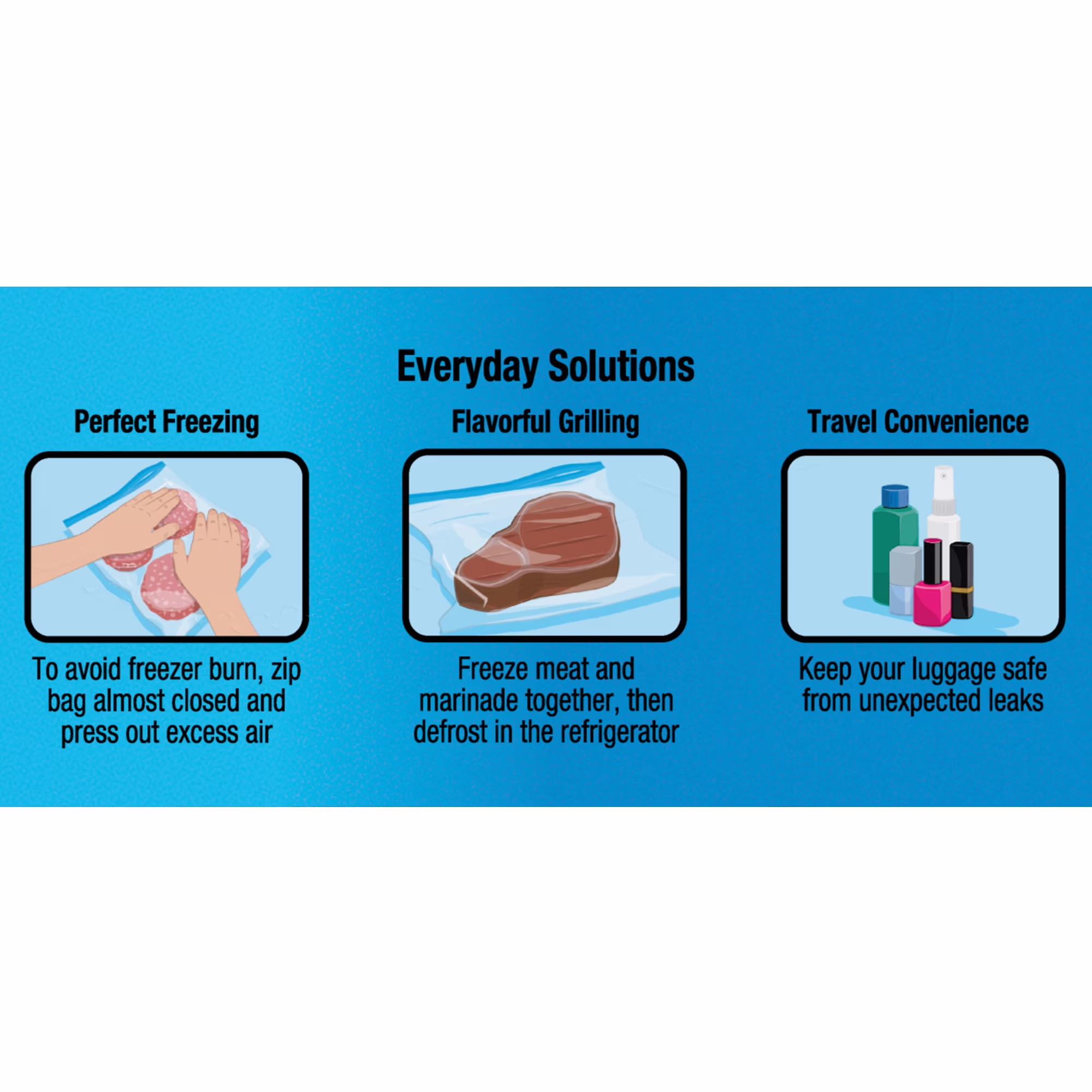 Great Value Freezer Guard Double Zipper Quart Freezer Bag, 25 Count