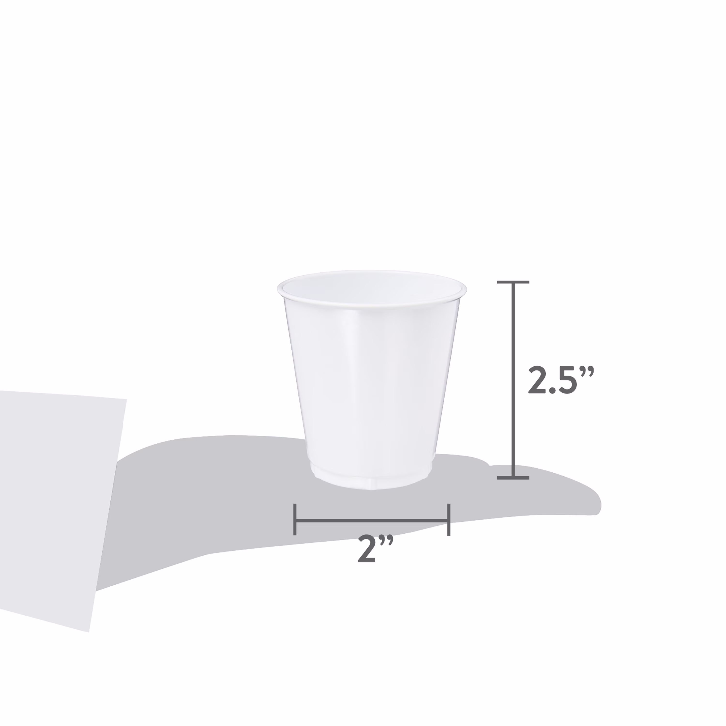 Great Value Bath Disposable Plastic Cups, White, 3 oz, 100 Count