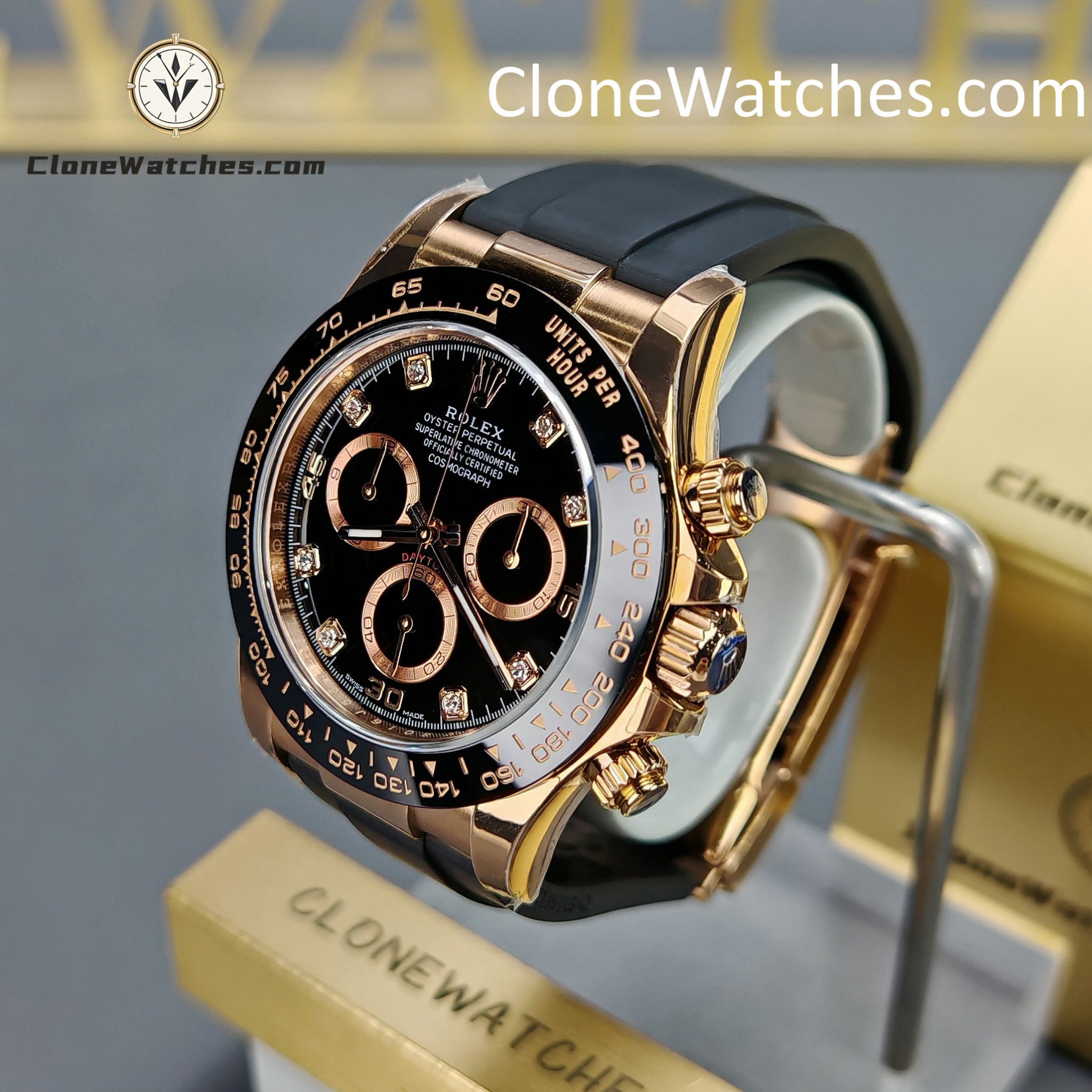 Rolex Super Clone Watches 1:1 Daytona Diamond m116515LN-0057 4130 Movement