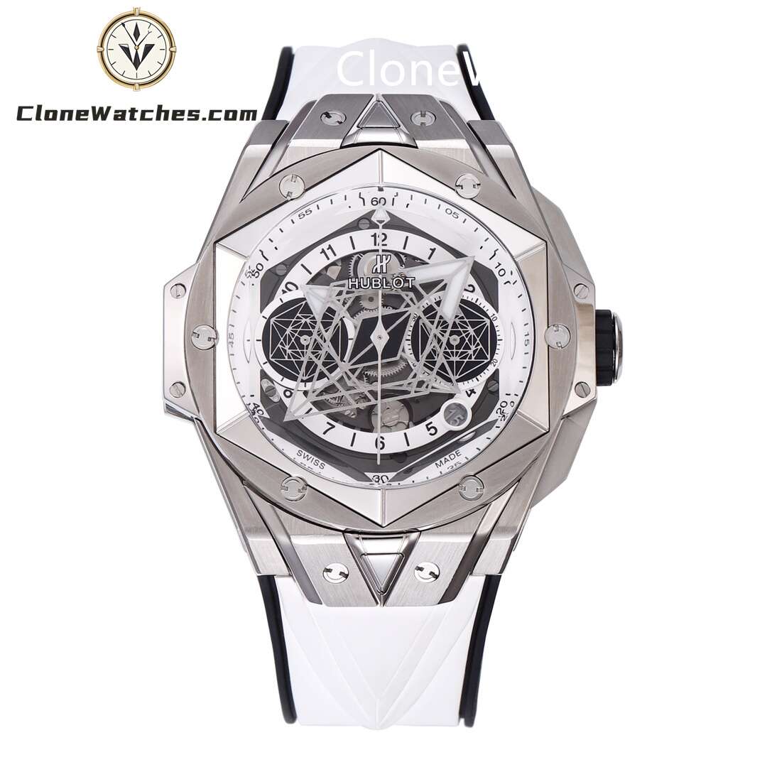 Hublot Super Clone Watches 1:1 Big Bang Unico Sang Bleu II 45MM TITANIUM WHITE 418.NX.2001.RX.MXM20