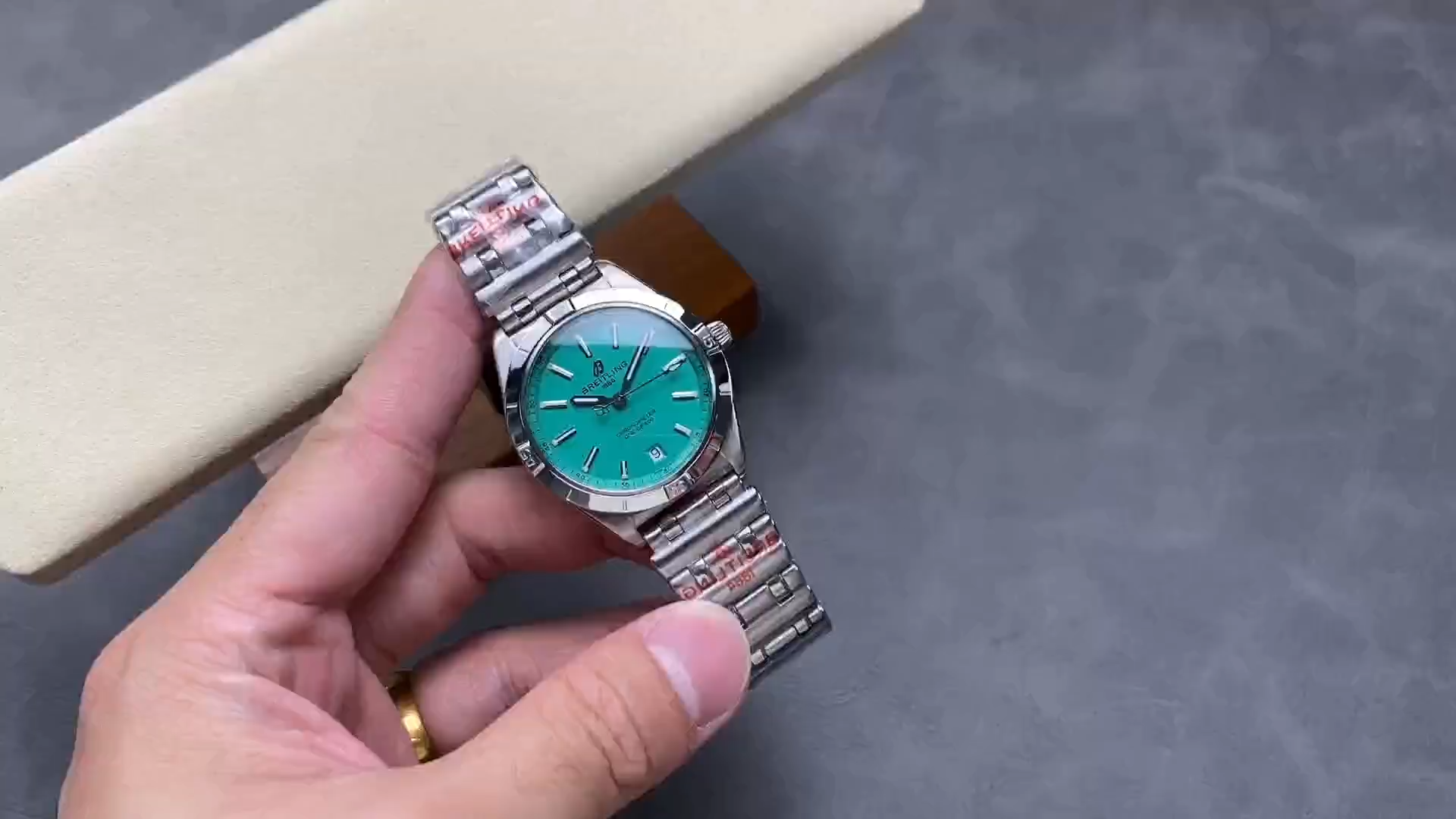 Breitling Chronomat Automatic 36mm Turquoise Dial A103801A1L1A1 Replica