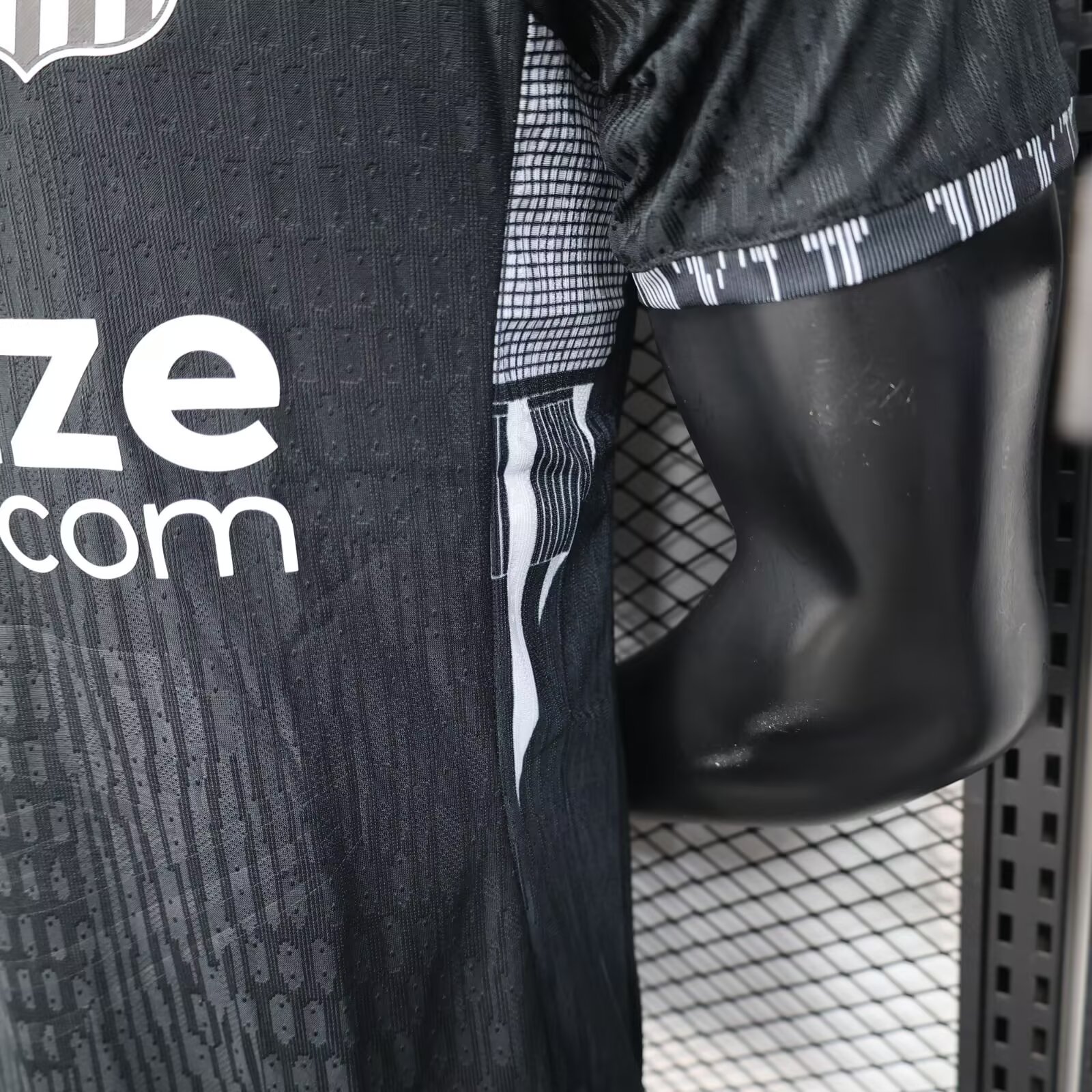 25-26 Santos home black jersey with advertising - player version