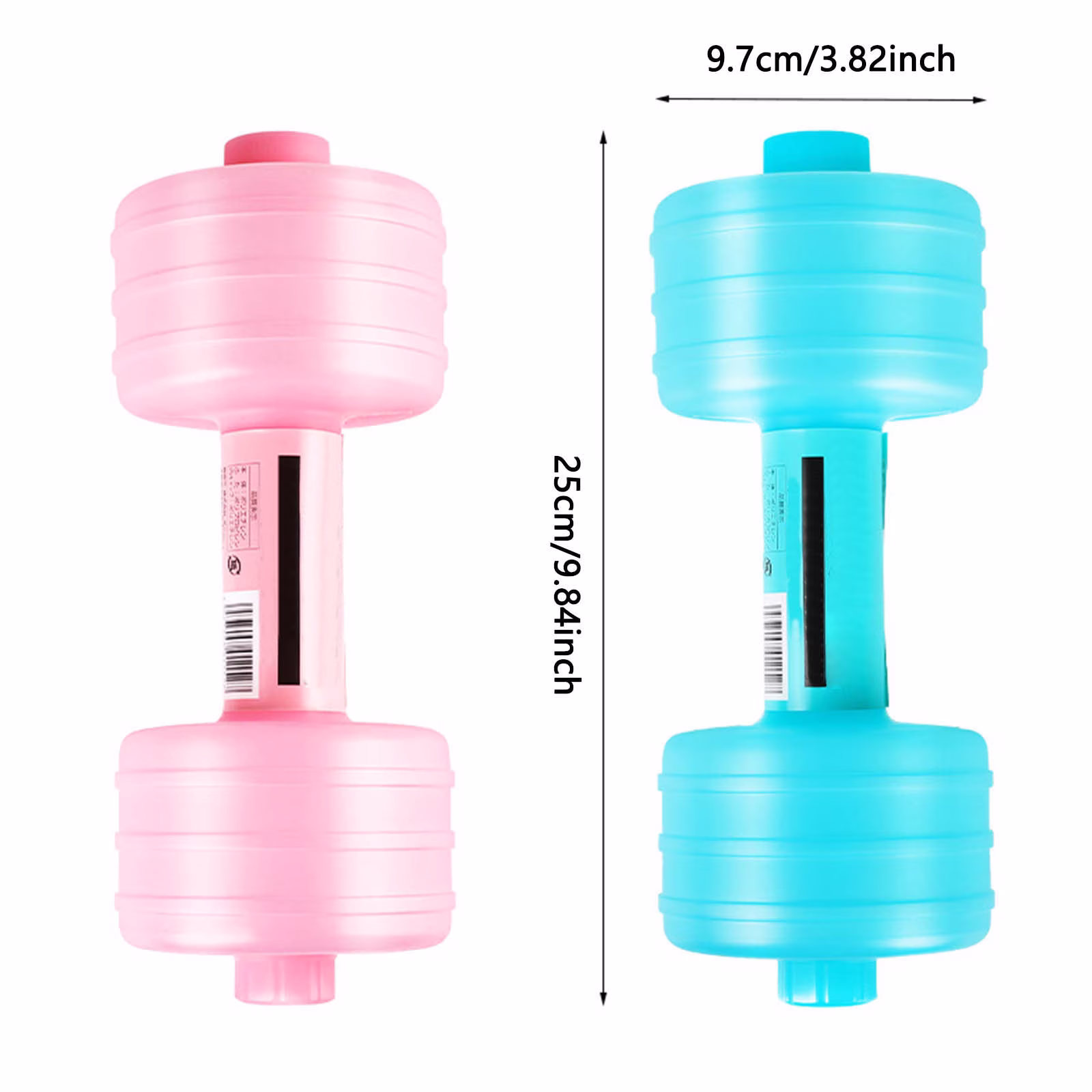 Fitness & Yoga | Water Dumbbells Adjustable Weight for Home Gym | Leakproof Water Filled Dumbbells 98x38