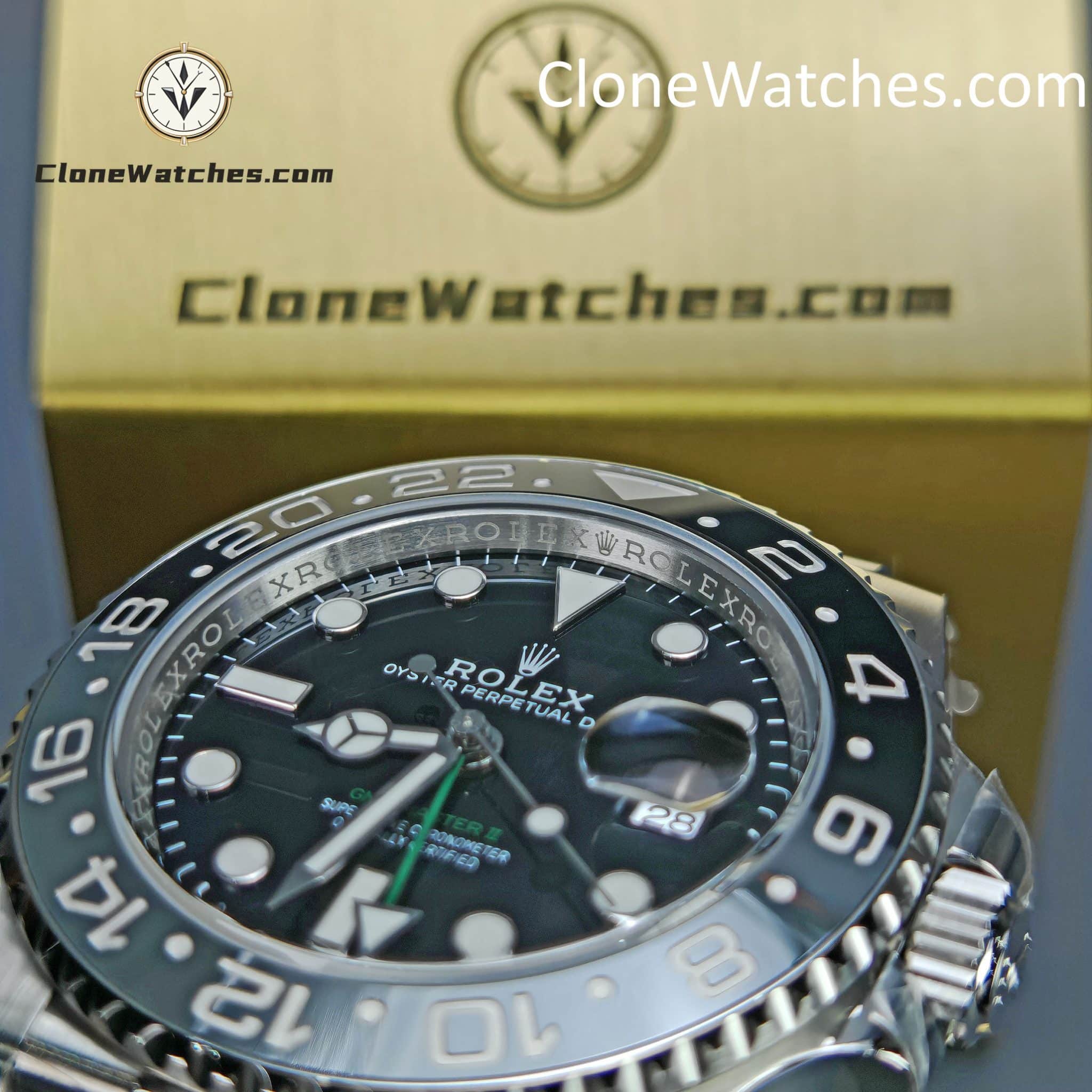 Rolex Super Clone Watches 1:1 Bruce Wayne GMT Master II M126710grnr Jubilee 3285 Movement