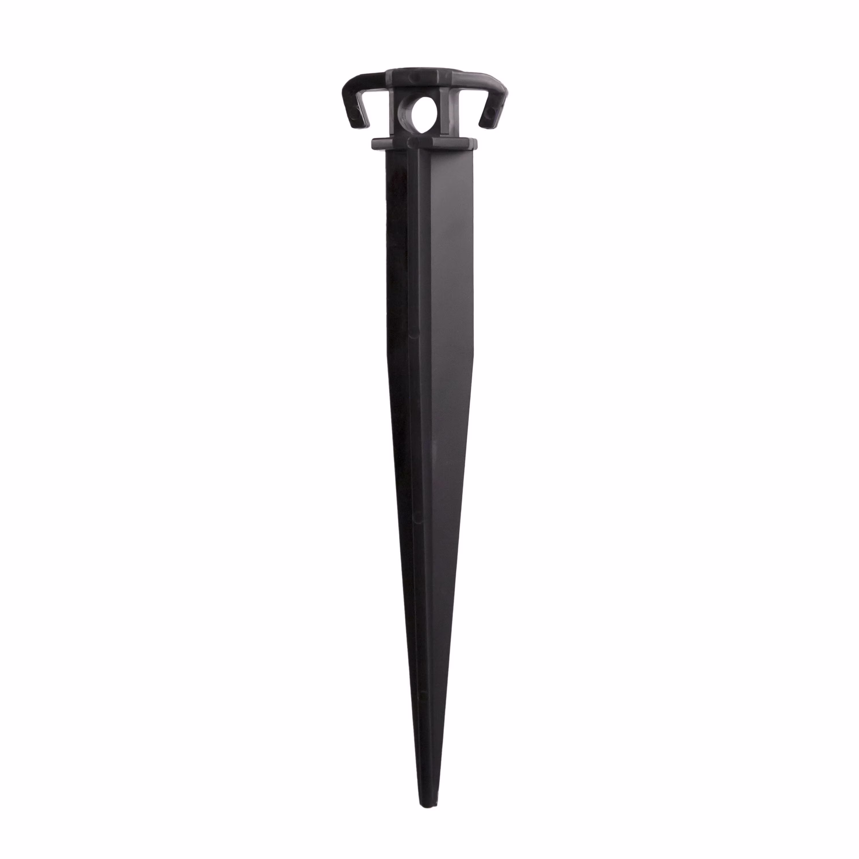 Hyper Tough Item# GS10-10HT, Plastic Ground Garden and Tent Stake, Black 10