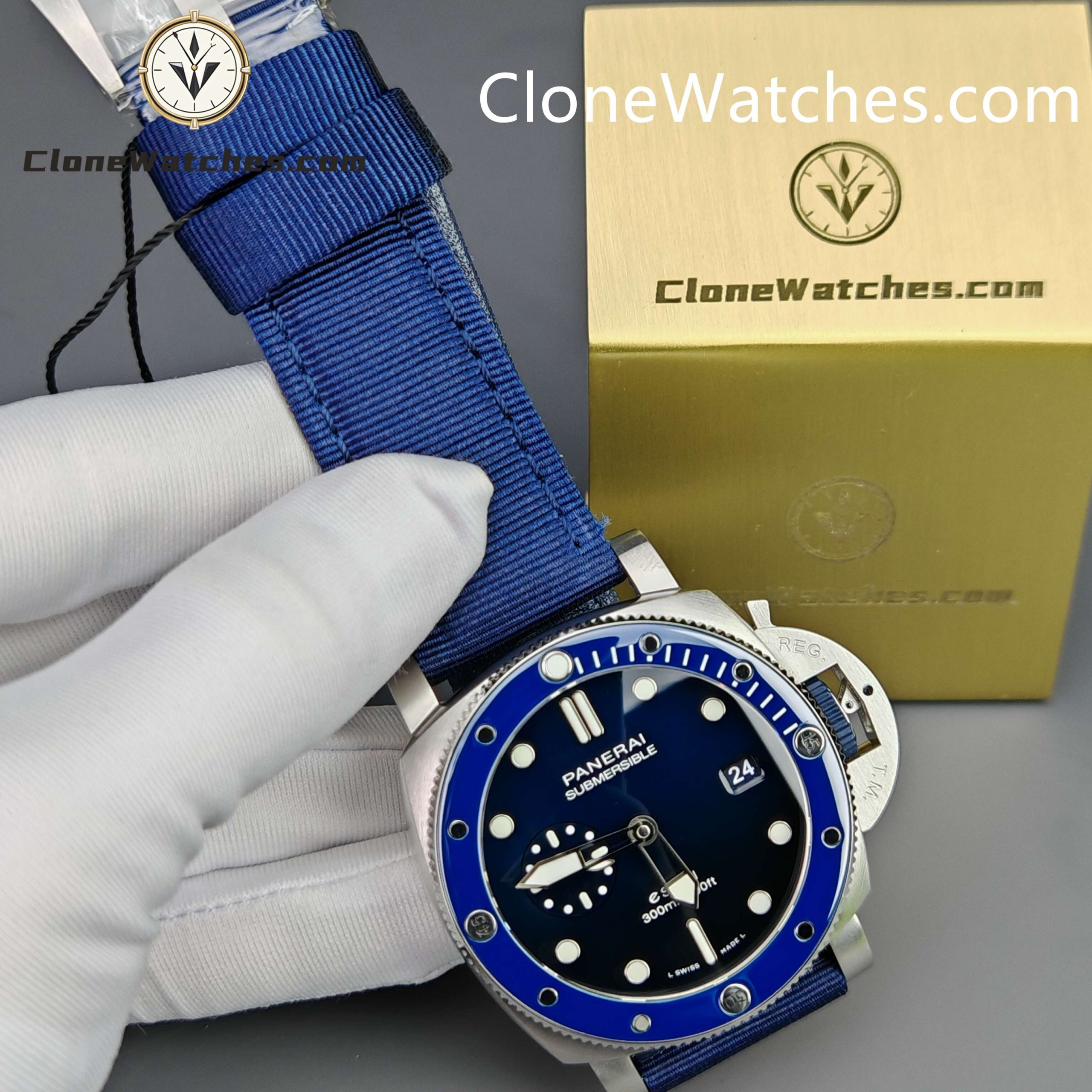 Panerai Super Clone Watches 1:1 Submersible QuarantaQuattro Blu Profondo PAM01289