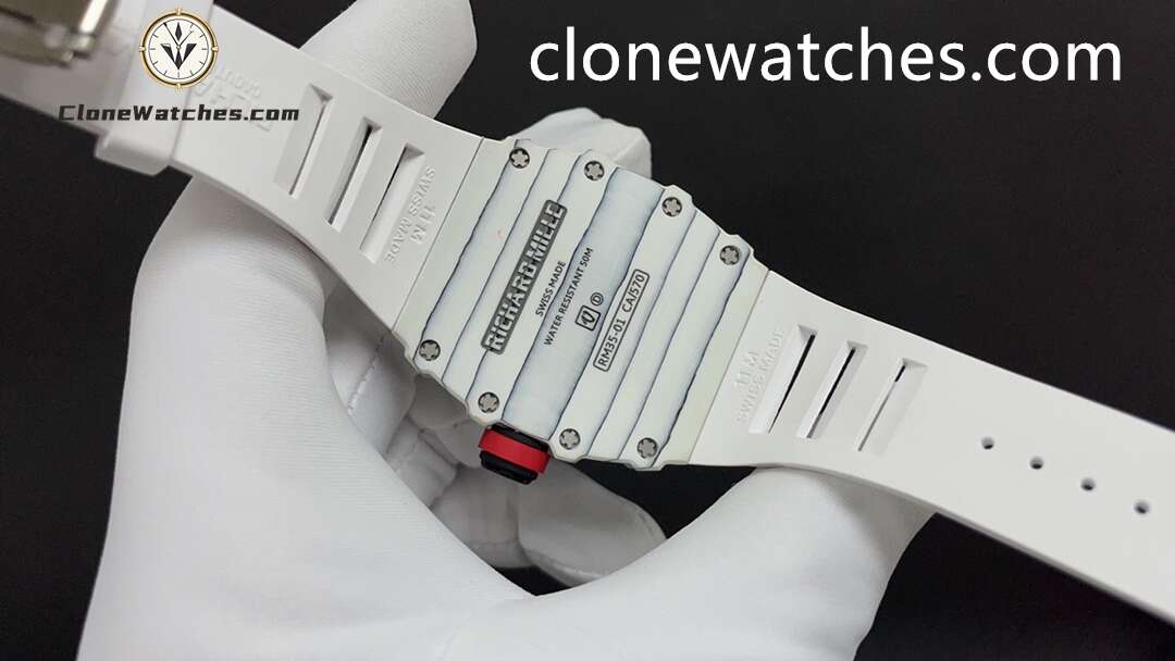 Richard Mille Super Clone Watches 1:1 RM 035 – 01 Tourbillon White Strap