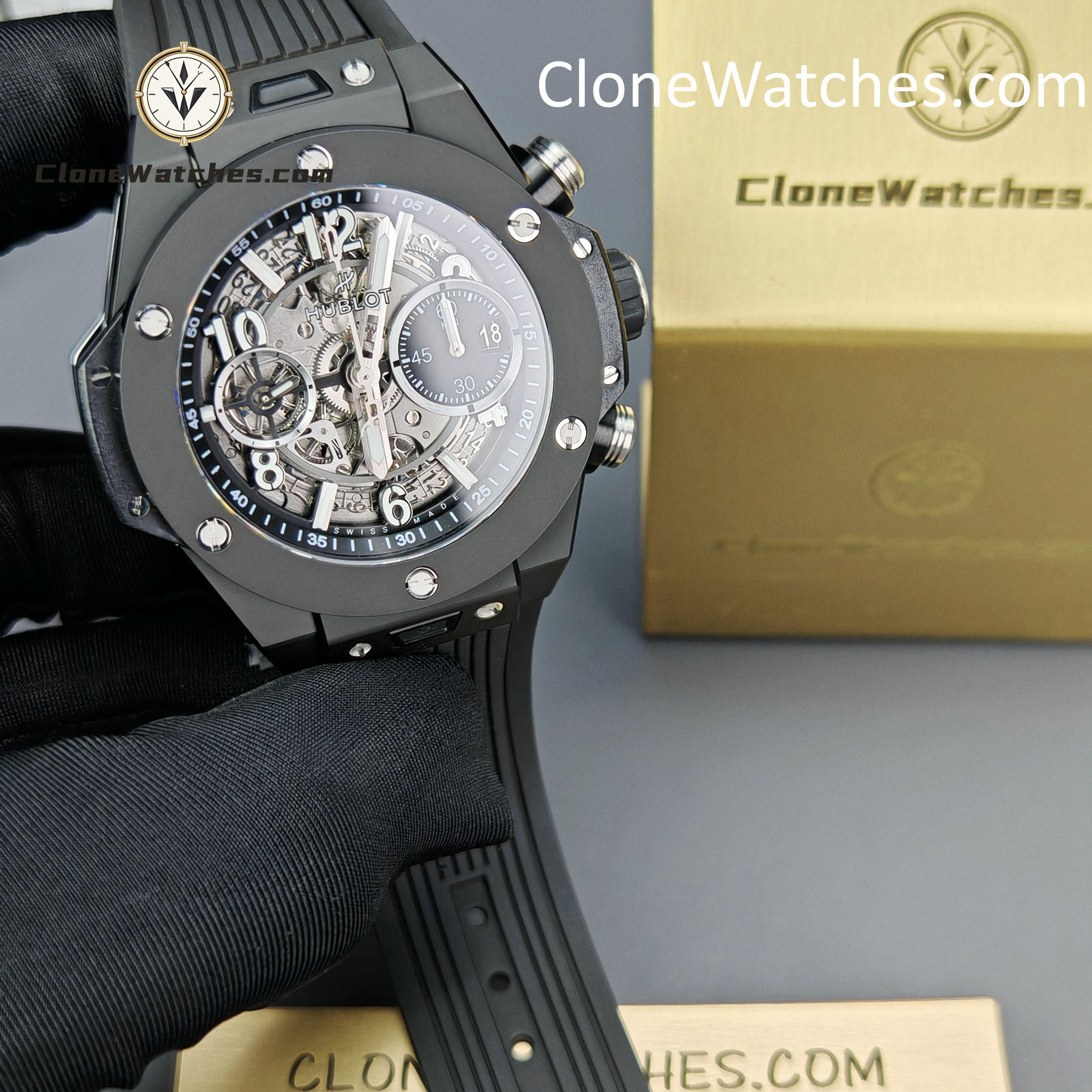Hublot Super Clone Watches 1:1 Big Bang Unico Black Magic 42MM 441.CI.1171.RX