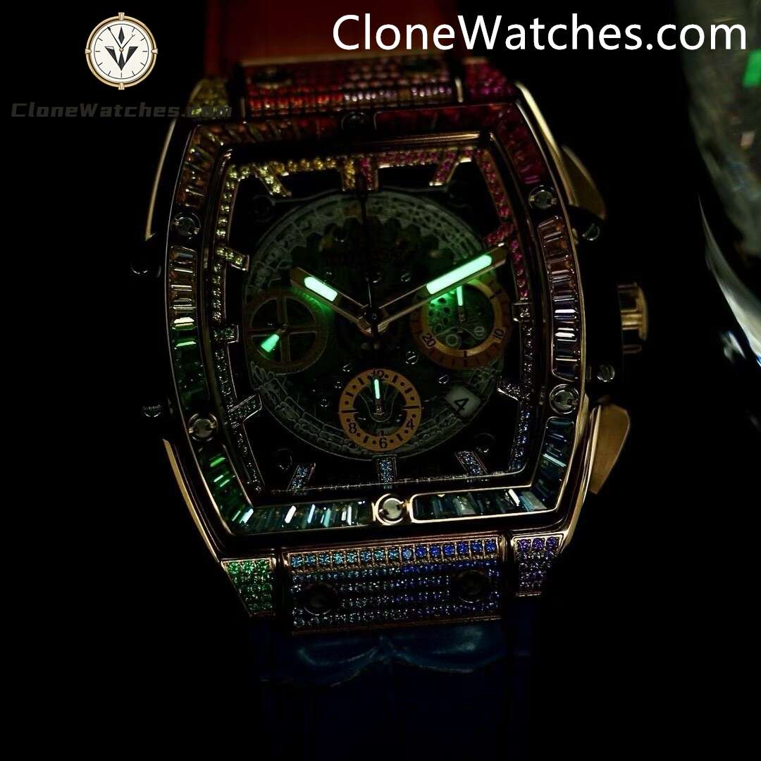 Hublot Super Clone Watches 1:1 Spirit of Big Bang Rose Gold Rainbow 642.NX.0170.RX.1704