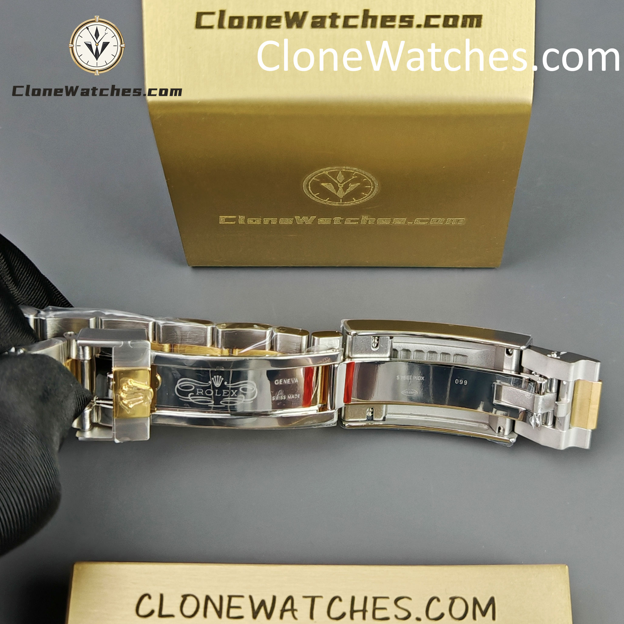 Rolex Super Clone Watches 1:1 Submariner Gold Steel m126613ln-0002 3235 Movement