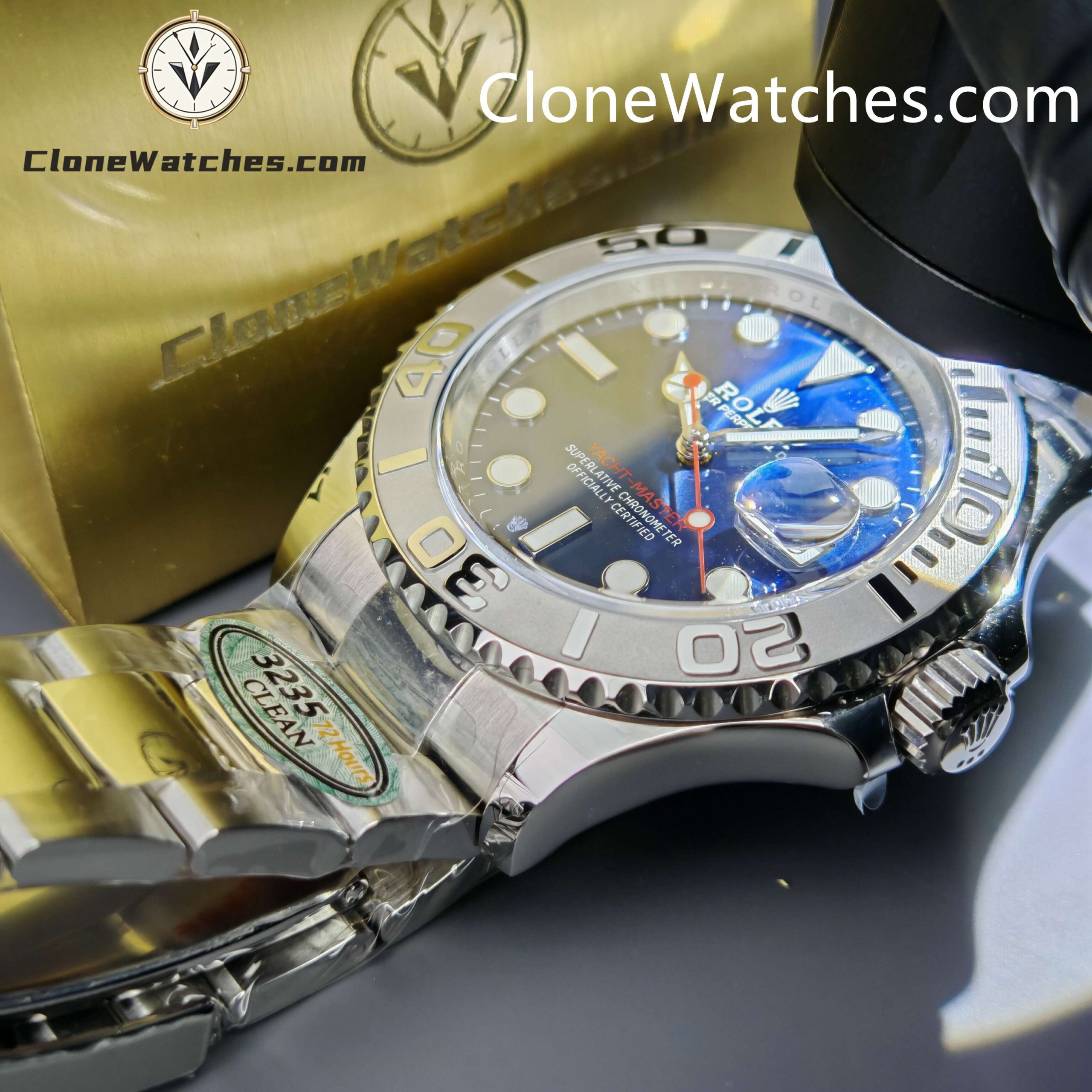 Rolex Super Clone Watches 1:1 Yacht Master Blue Dial M126622-0002 3235 Movement
