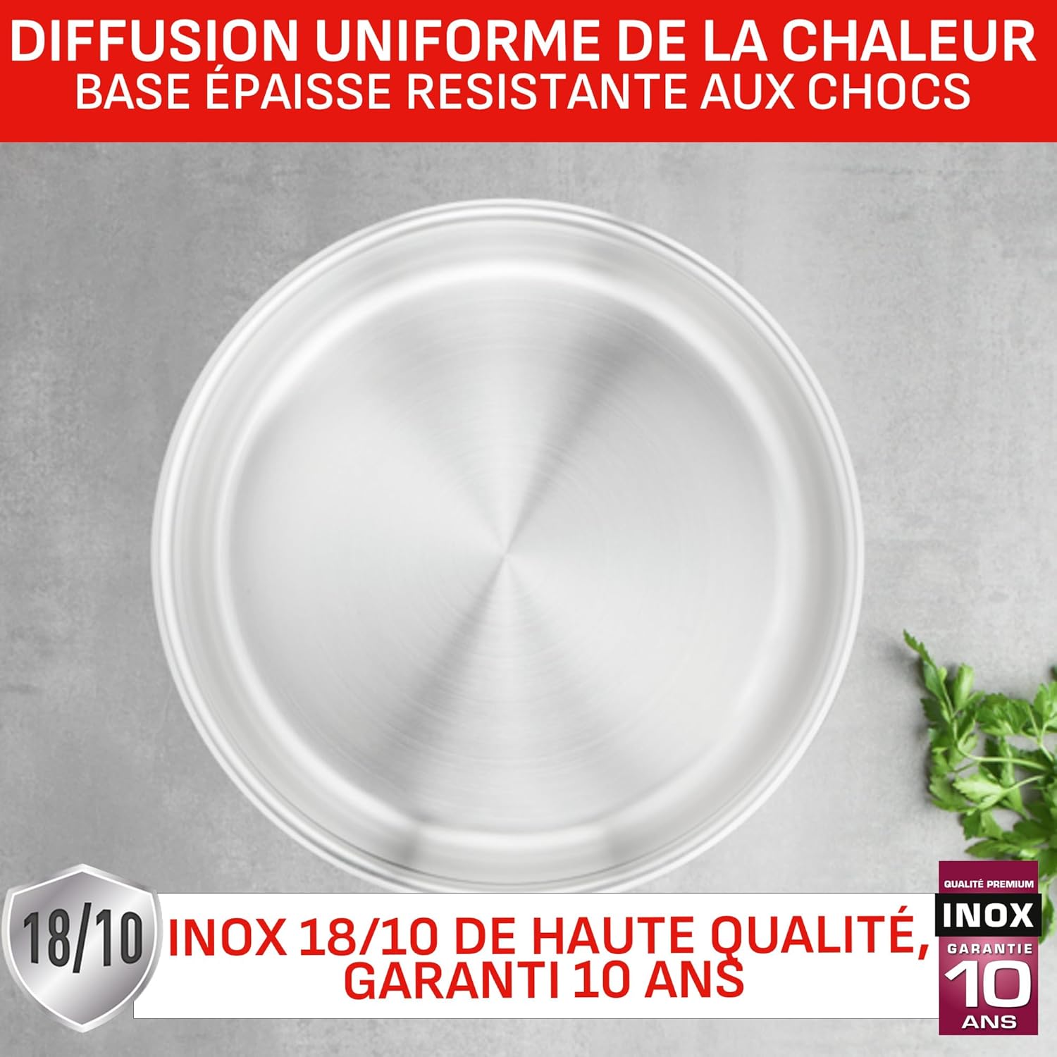 Batterie cuisine 20 pièces induction poignées amovibles antiadhésif empilable