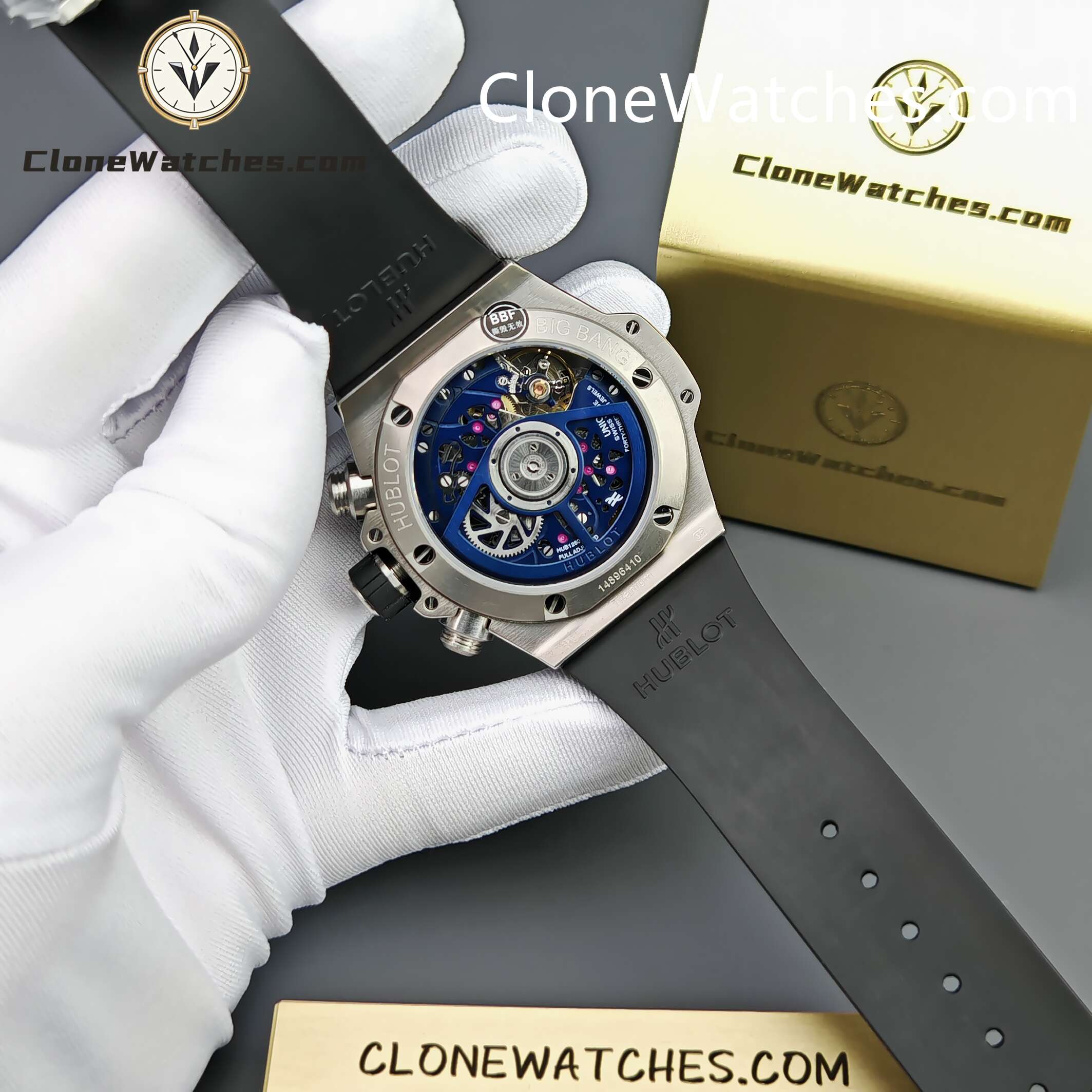 Hublot Super Clone Watches 1:1 Big Bang Unico Titanium Blue Ceramic 42mm 441.NL.5171.RX