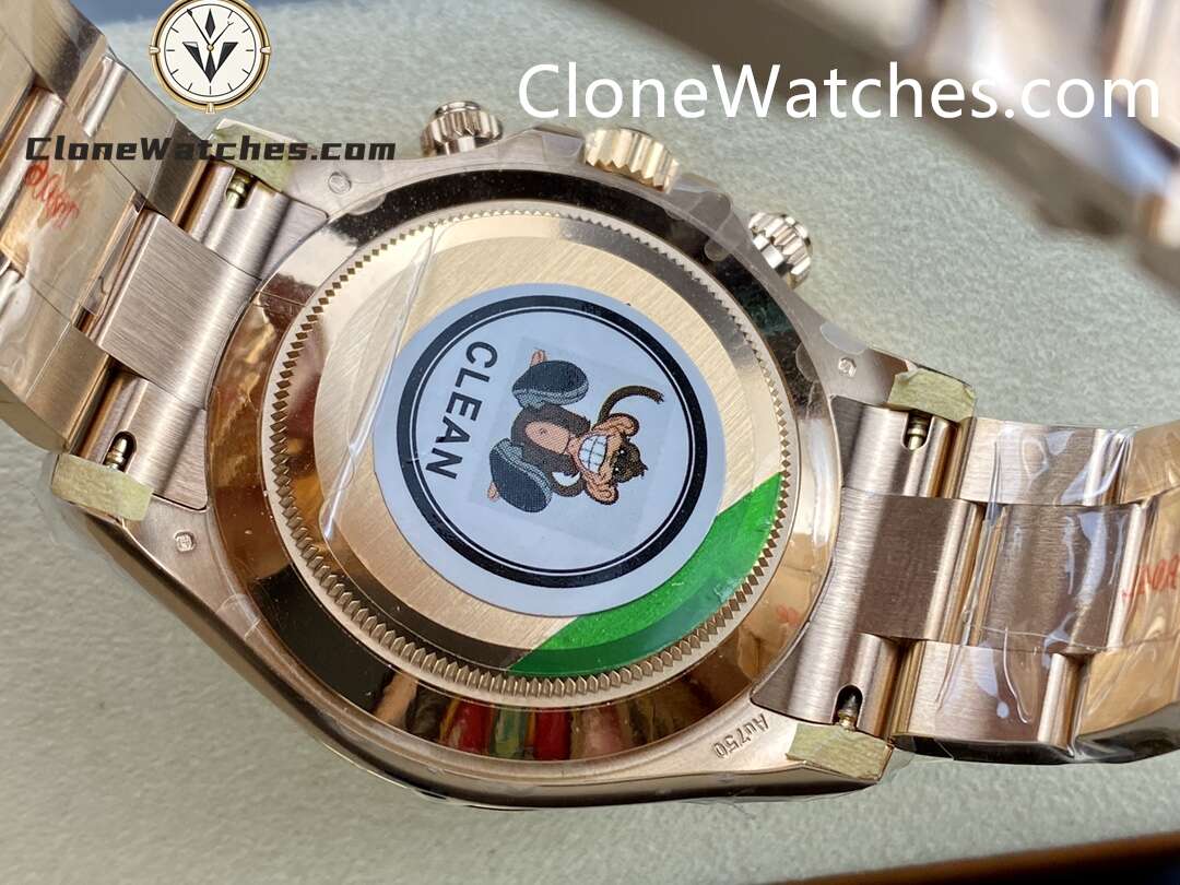 Rolex Super Clone Watches 1:1 Daytona Rose Gold Dial M116505 – 0017 4130 Movement