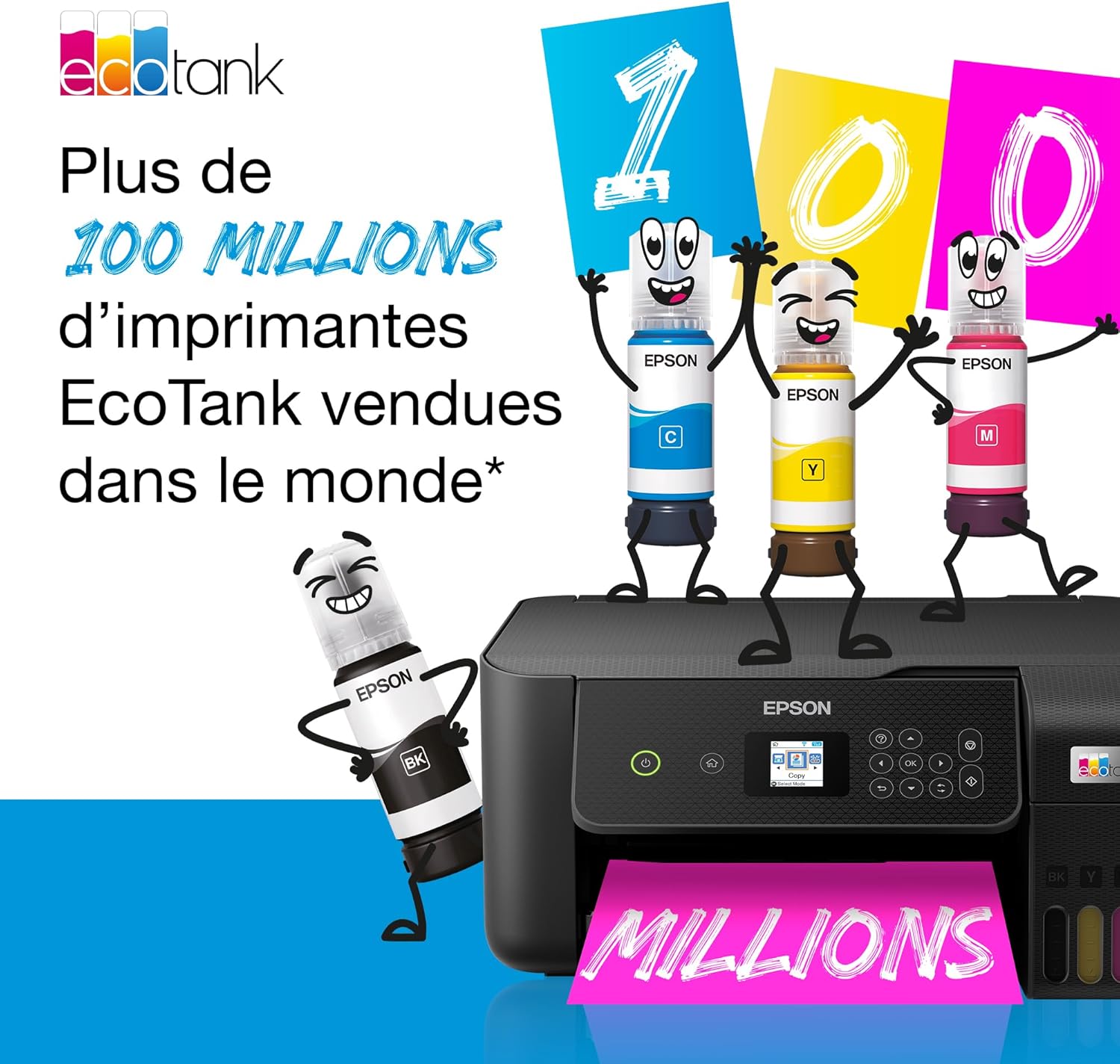 Imprimante multifonction A4 WiFi EcoTank ET-4800 réservoirs encre autonomie 3 ans