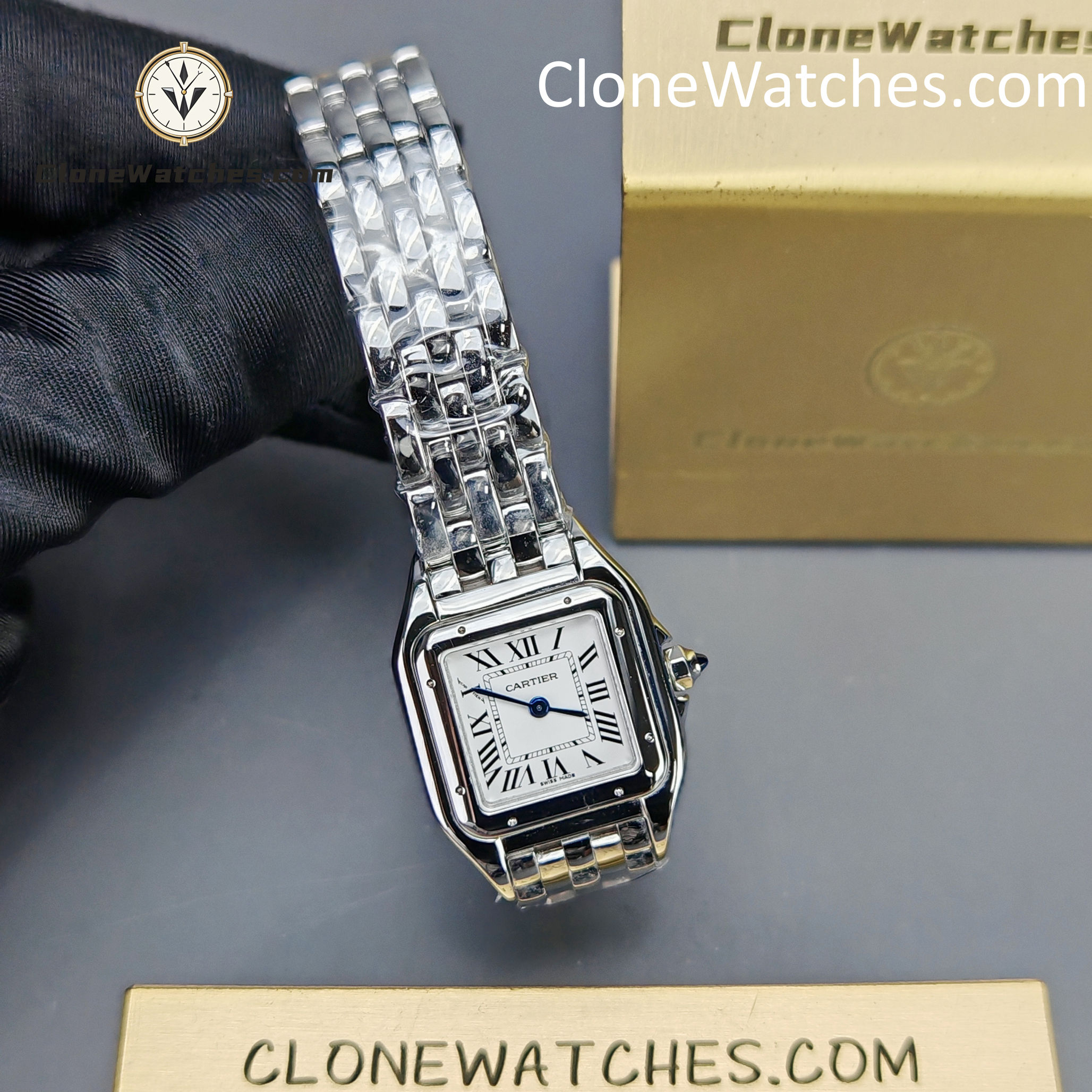 Cartier Super Clone Watches 1:1 PANTHÈRE DE CARTIER White Dial 22mm*30mm WSPN0006