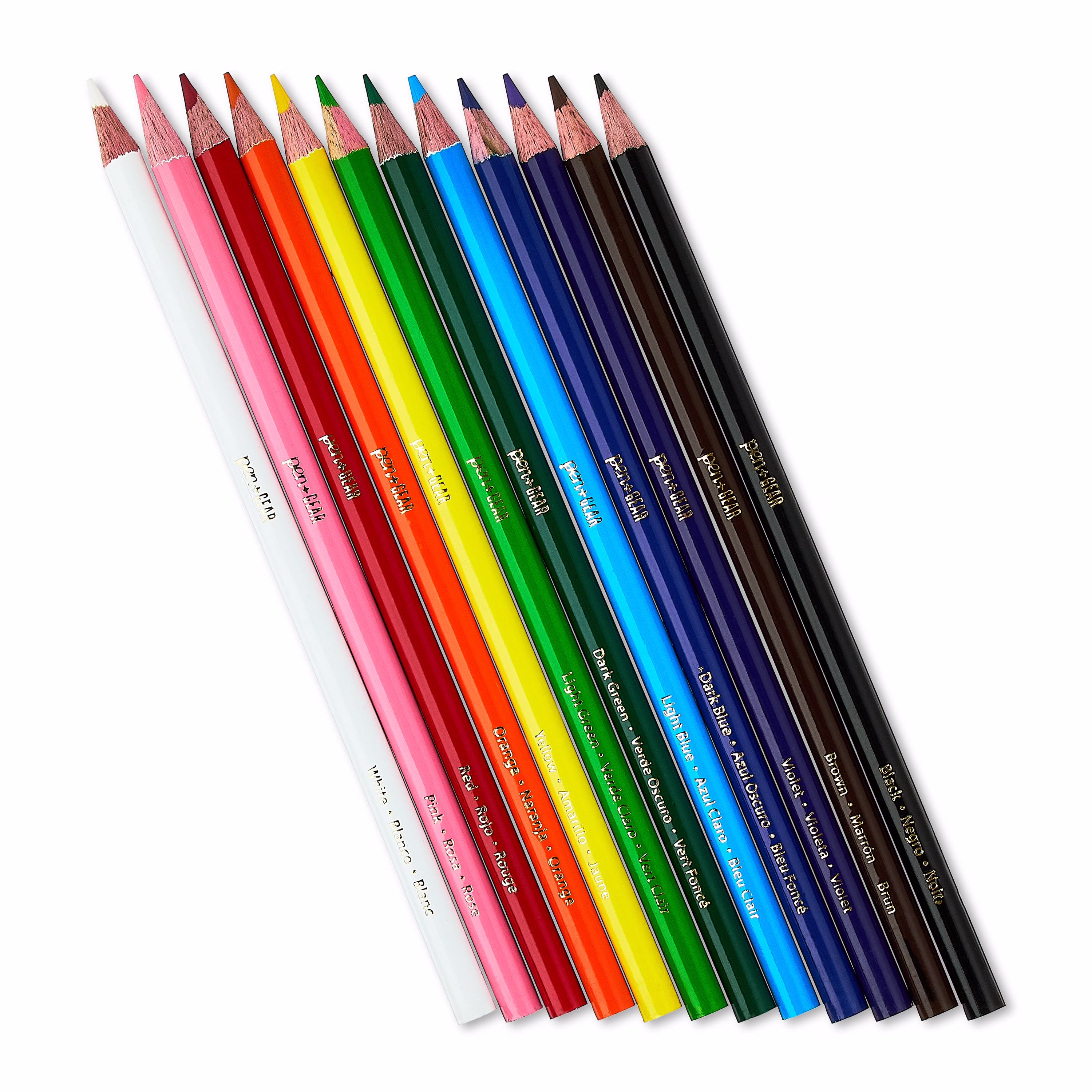 Pen+Gear Sharpened Colored Pencils, Assorted Colors, 12 Count