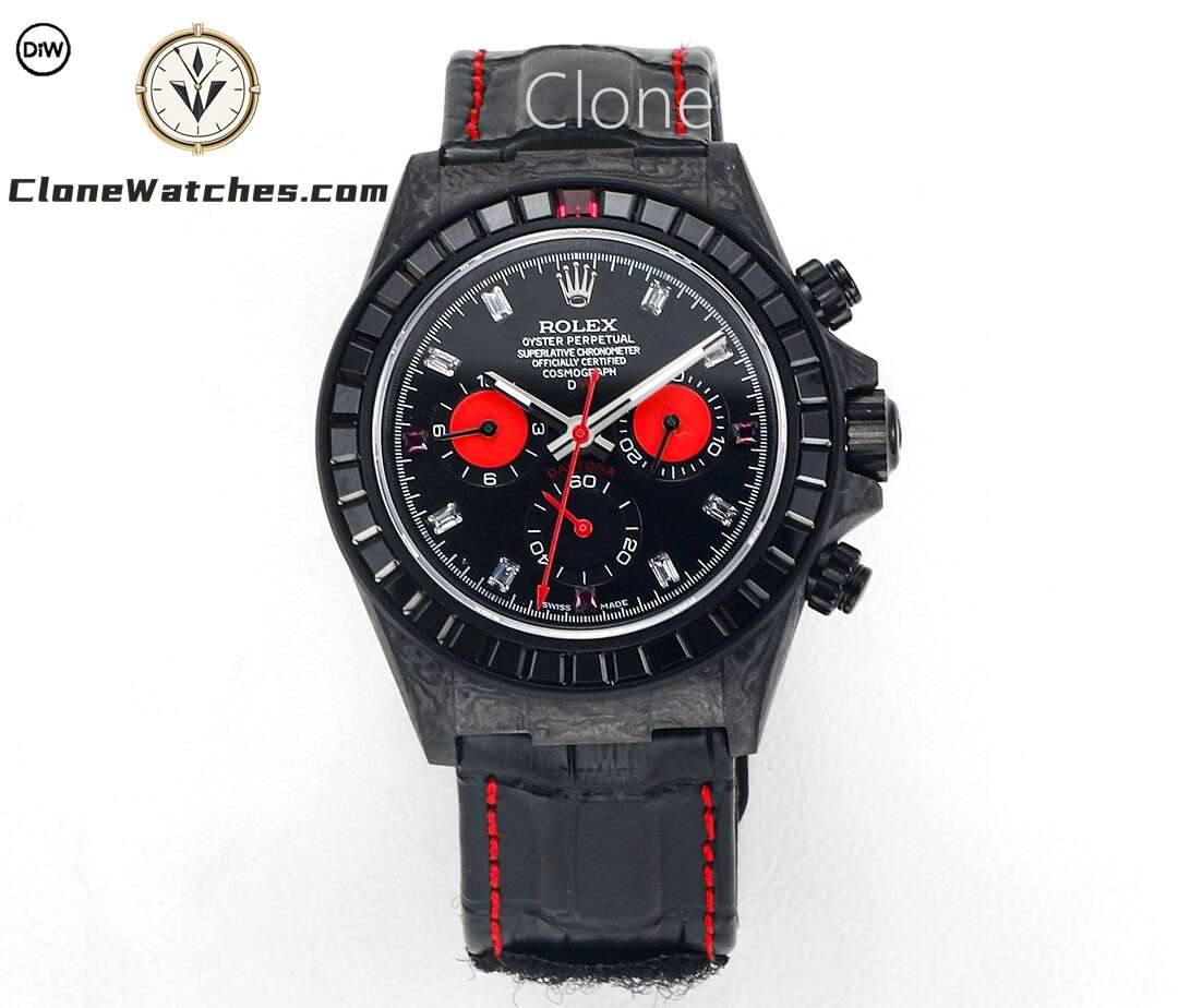 Modified Super Clone Watches 1:1 DiW Rolex Daytona Carbon Fiber RAINBOW BLACK